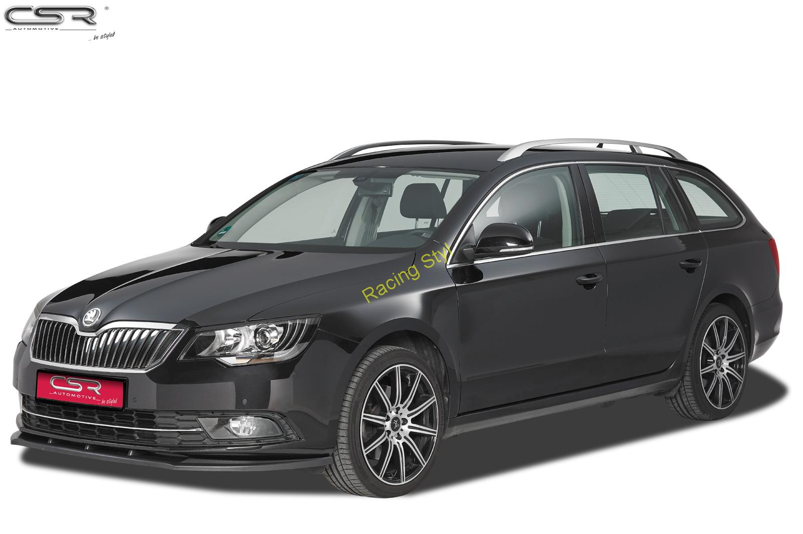 Škoda Superb II 2013- přední spoiler lipa Carbon-Look CSR