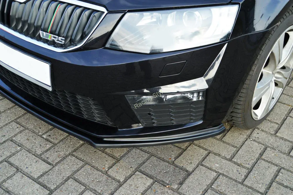 Škoda Octavia III RS 5E přední spoiler lipa Glossy Black IN Tuning Lesk.