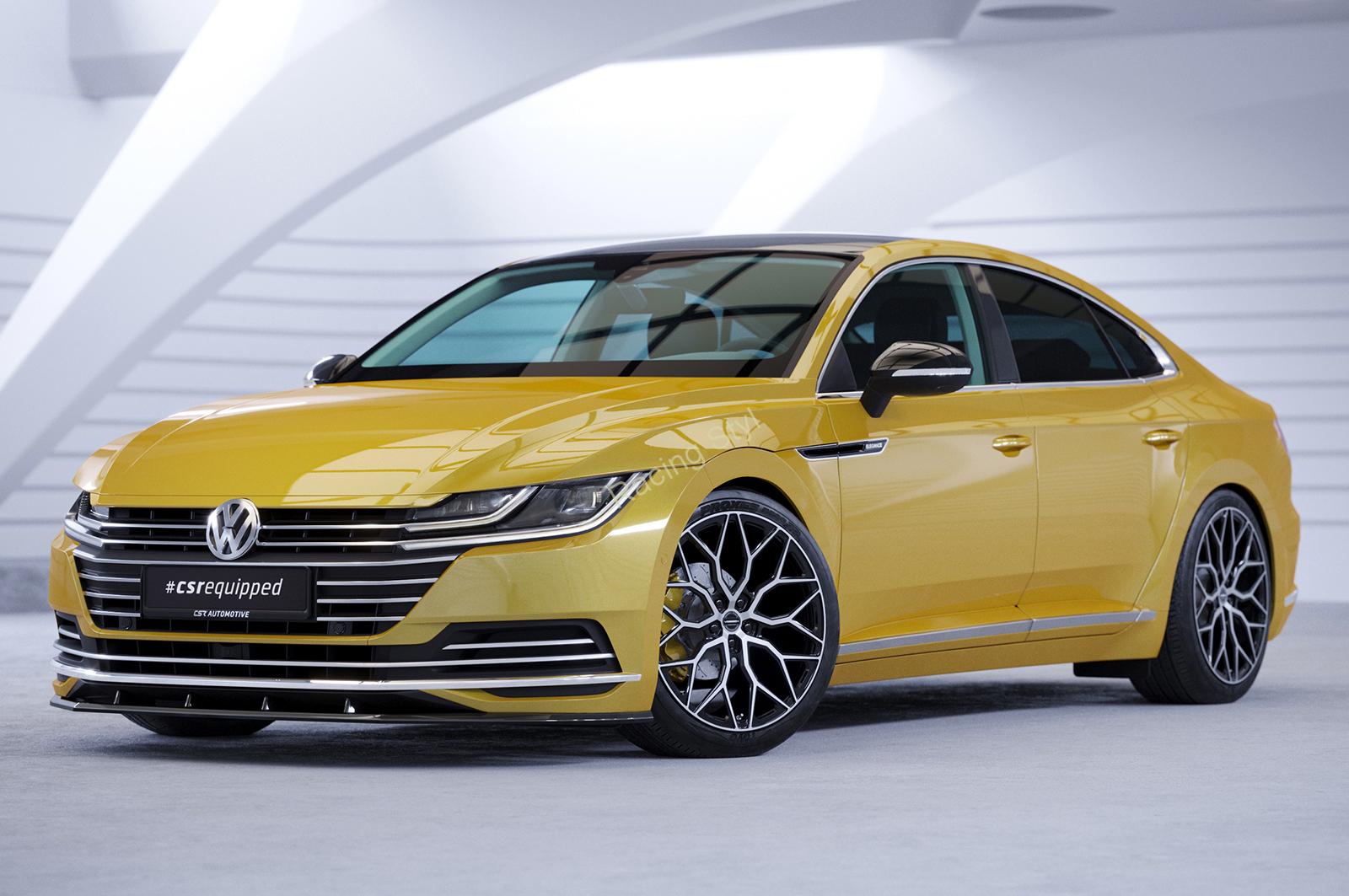 VW Arteon přední spoiler lipa Glossy Black CSR Lesk