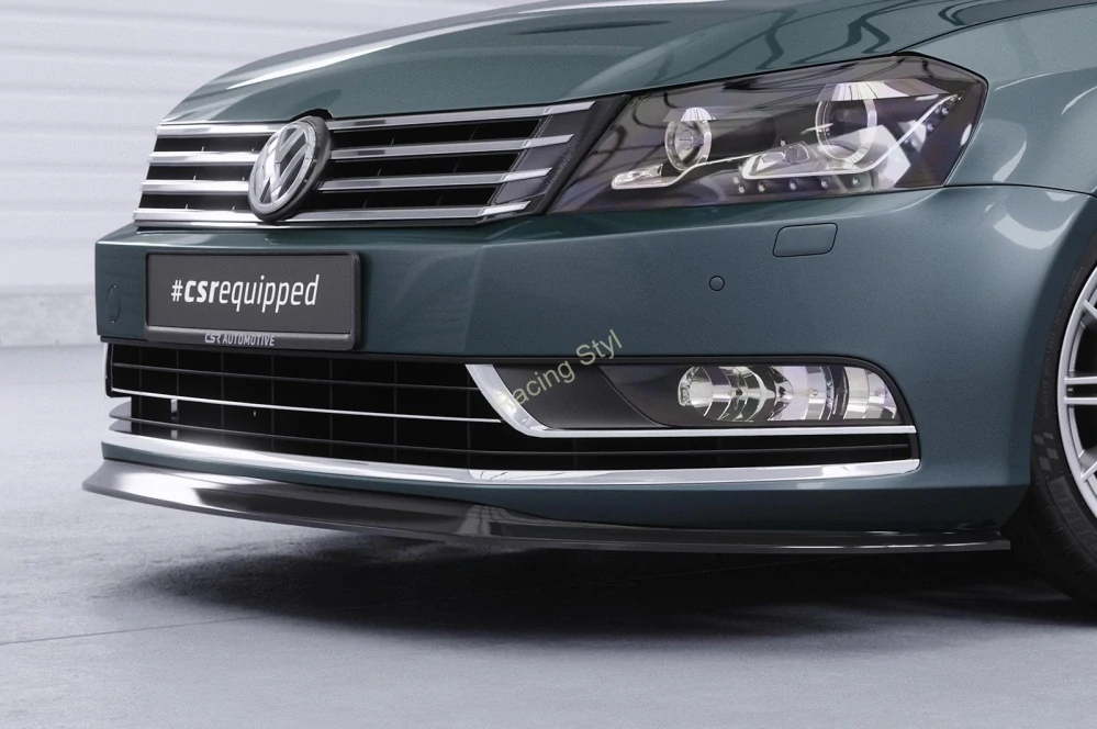 VW Passat B7 přední spoiler lipa Glossy Black CSR Lesk.