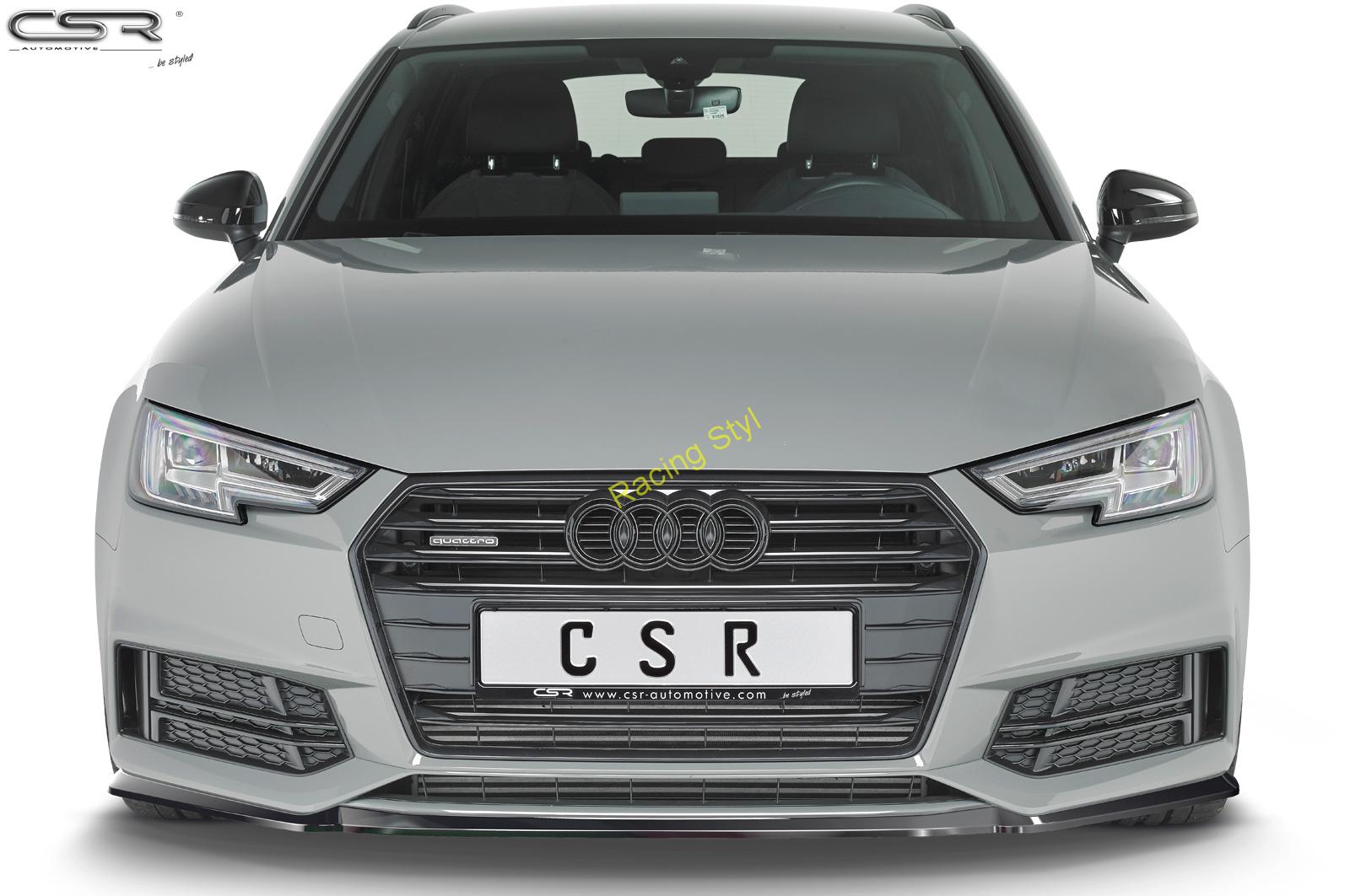 Audi A4 B9 S-Line/ S4 B9 přední spoiler lip Glossy Black CSR Lesk