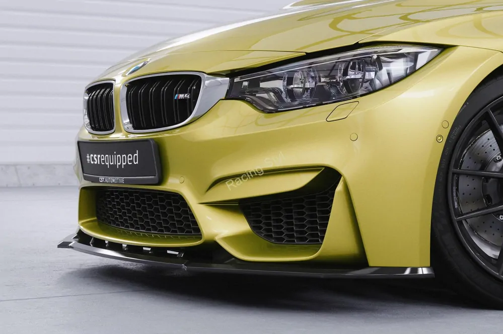 BMW M3/M4 F80/F82/F83 přední spoiler lip Glossy Black CSR Lesk