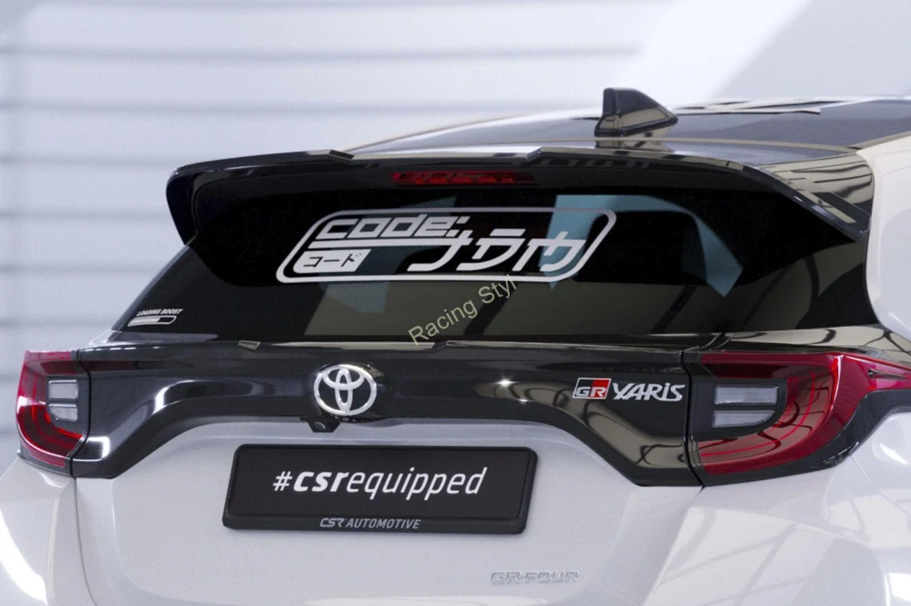Toyota GR Yaris XP21 spoiler pod zadní okno Glossy Black CSR Lesk.