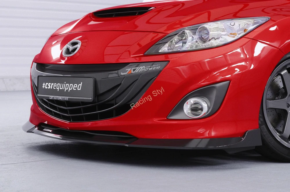 Mazda 3 (typ BL) MPS přední spoiler lipa Glossy Black CSR Lesk.