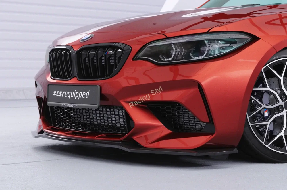 BMW M2 Competition F87 přední spoiler lip Glossy Black CSR Lesk