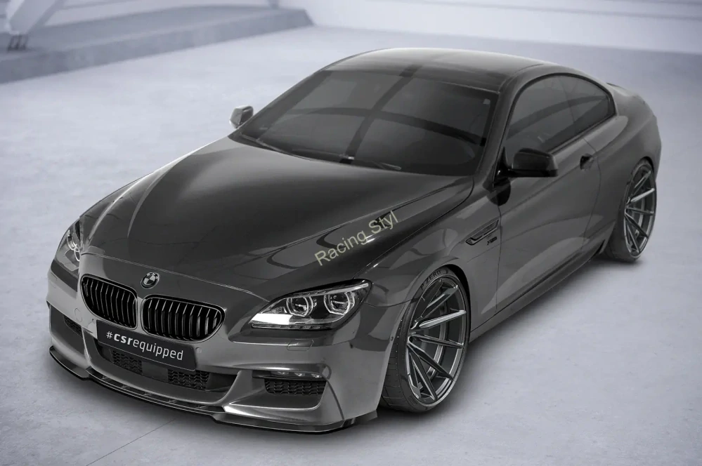 BMW 6 F12/F13/F06 přední spoiler lip Glossy Black CSR Lesk