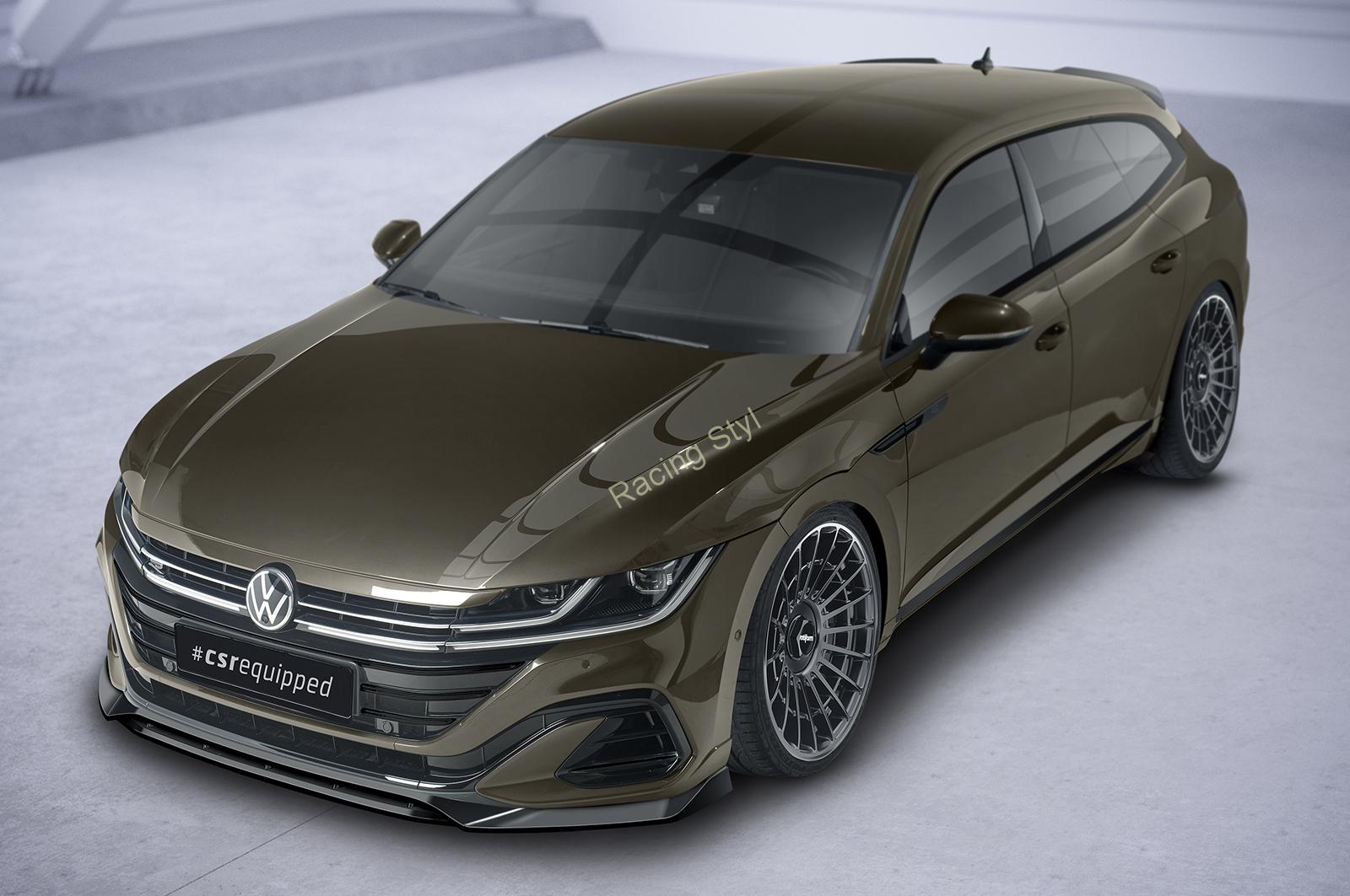 VW Arteon R-Line přední spoiler lip Glossy Black CSR Lesk