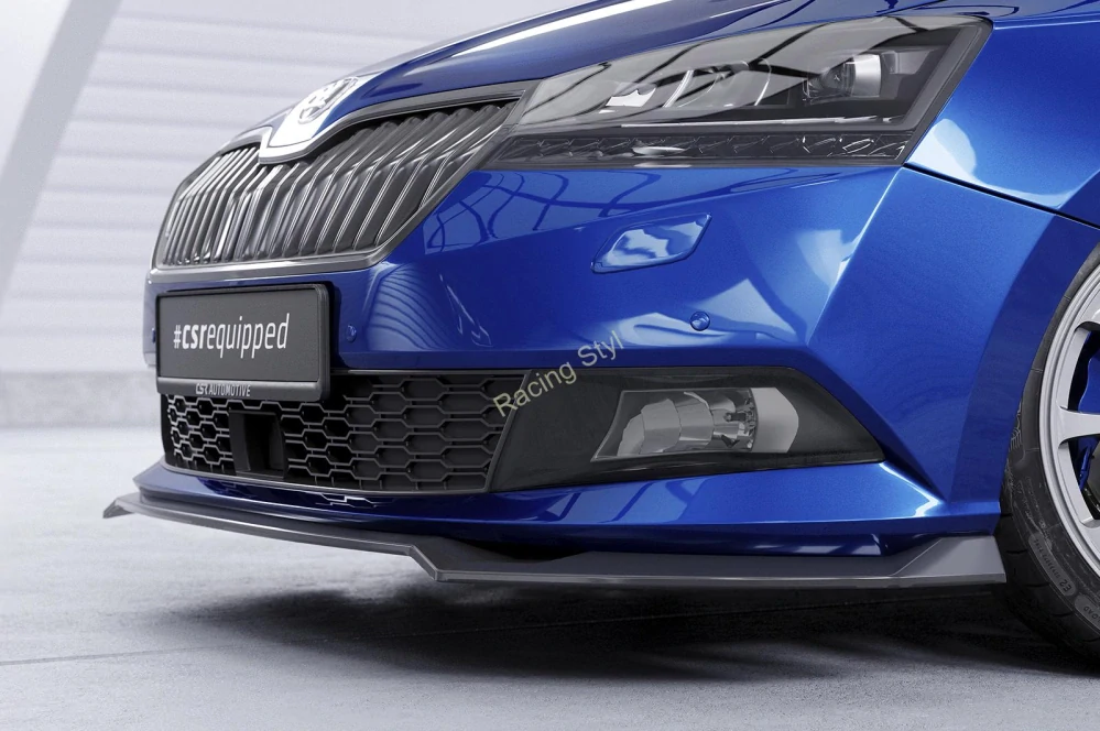 Škoda Fabia 3 typ NJ Facelift přední spoiler lip Glossy Black CSR Lesk.