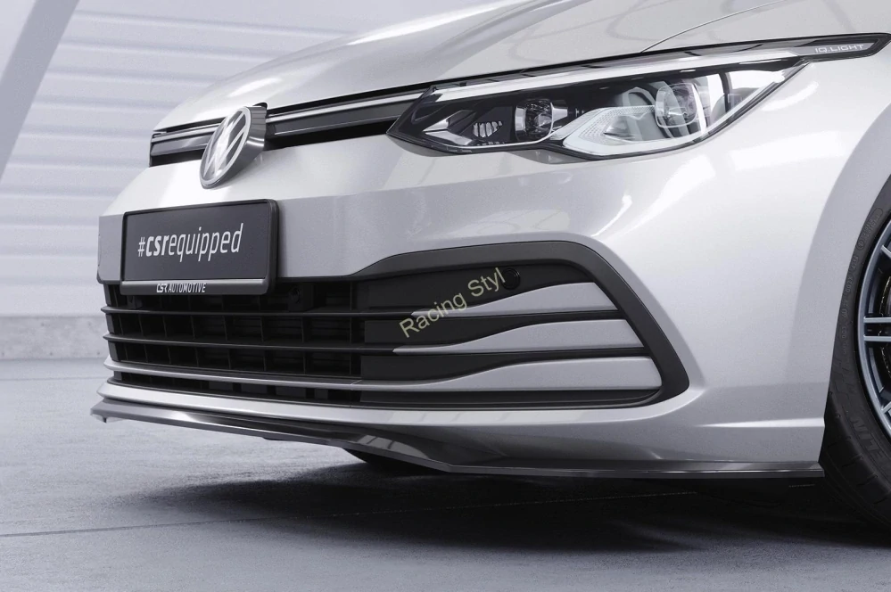 VW Golf 8 typ CD přední spoiler lipa Glossy Black CSR Lesk.