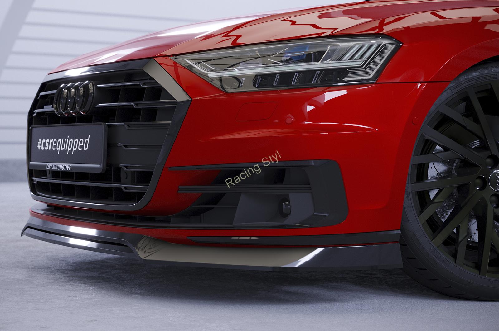 Audi A8 D5 přední spoiler lip Glossy Black CSR Lesk