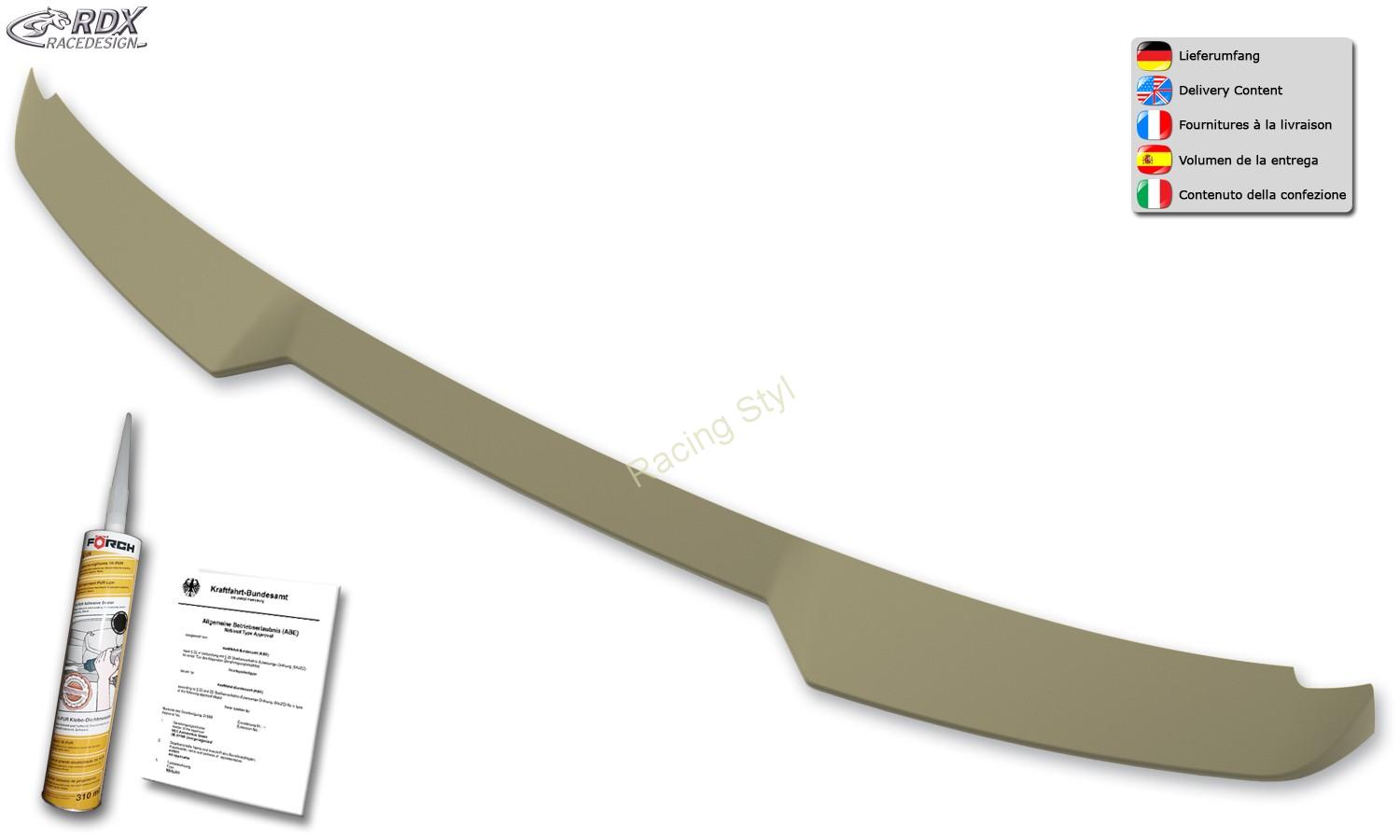 VW Caddy SB 2K 2KN 2020+ střešní spoiler RDX pro výklopné dveře