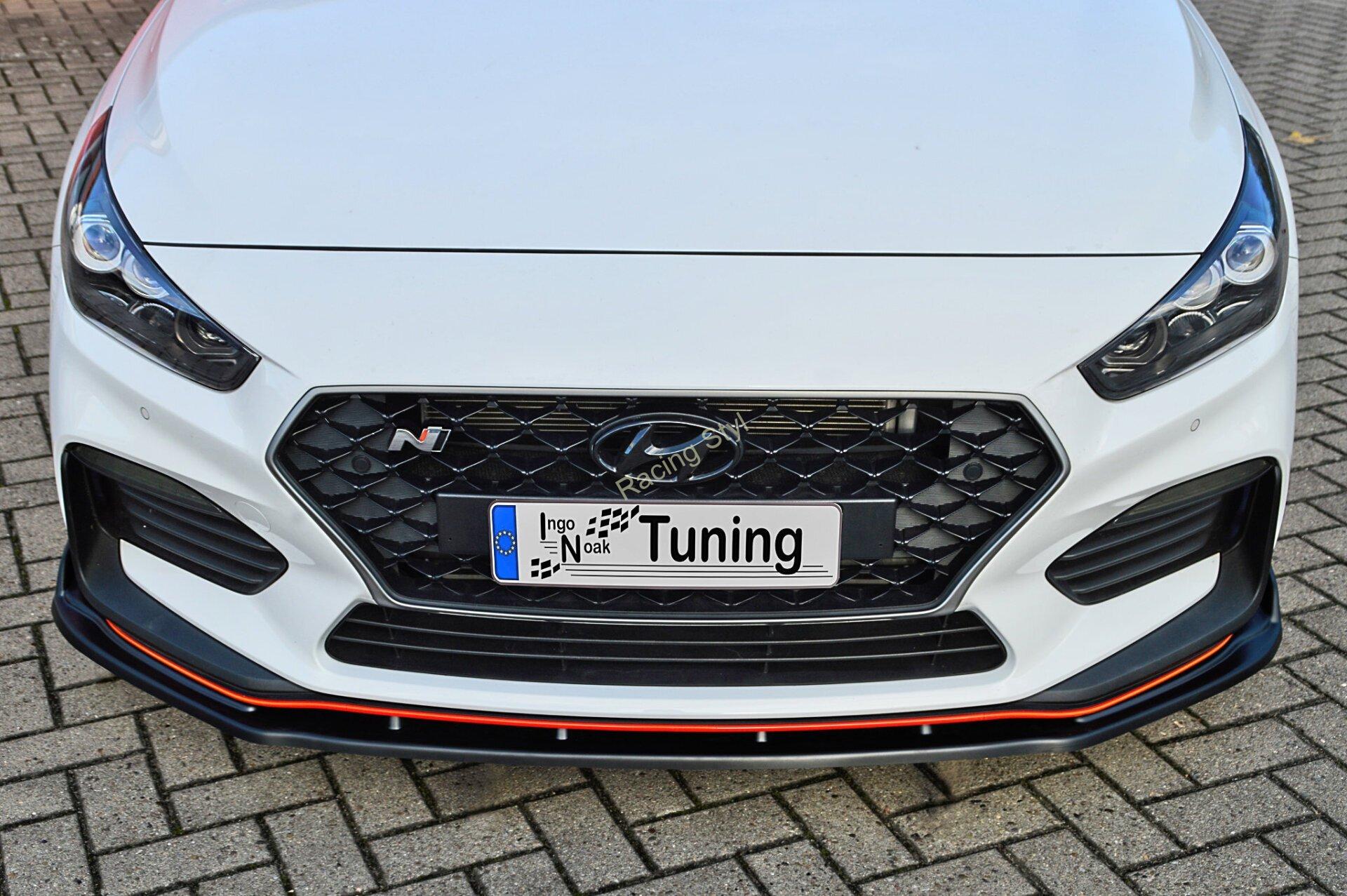 Hyundai I30N/ Performance přední spoiler lipa Glossy Black s křidélky IN Tuning Lesk.