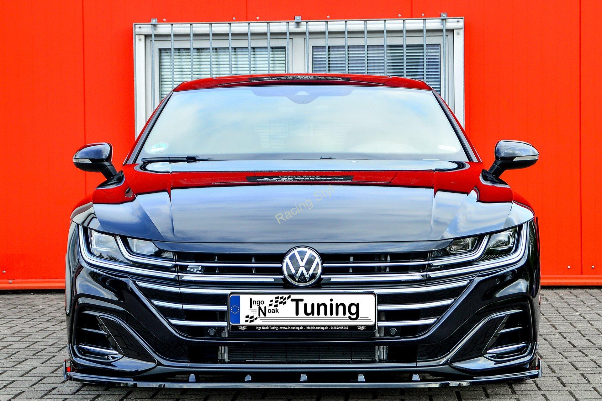VW Arteon R-Line/ Shooting Break přední spoiler lipa s křidélky Glossy Black IN Tuning Lesk.