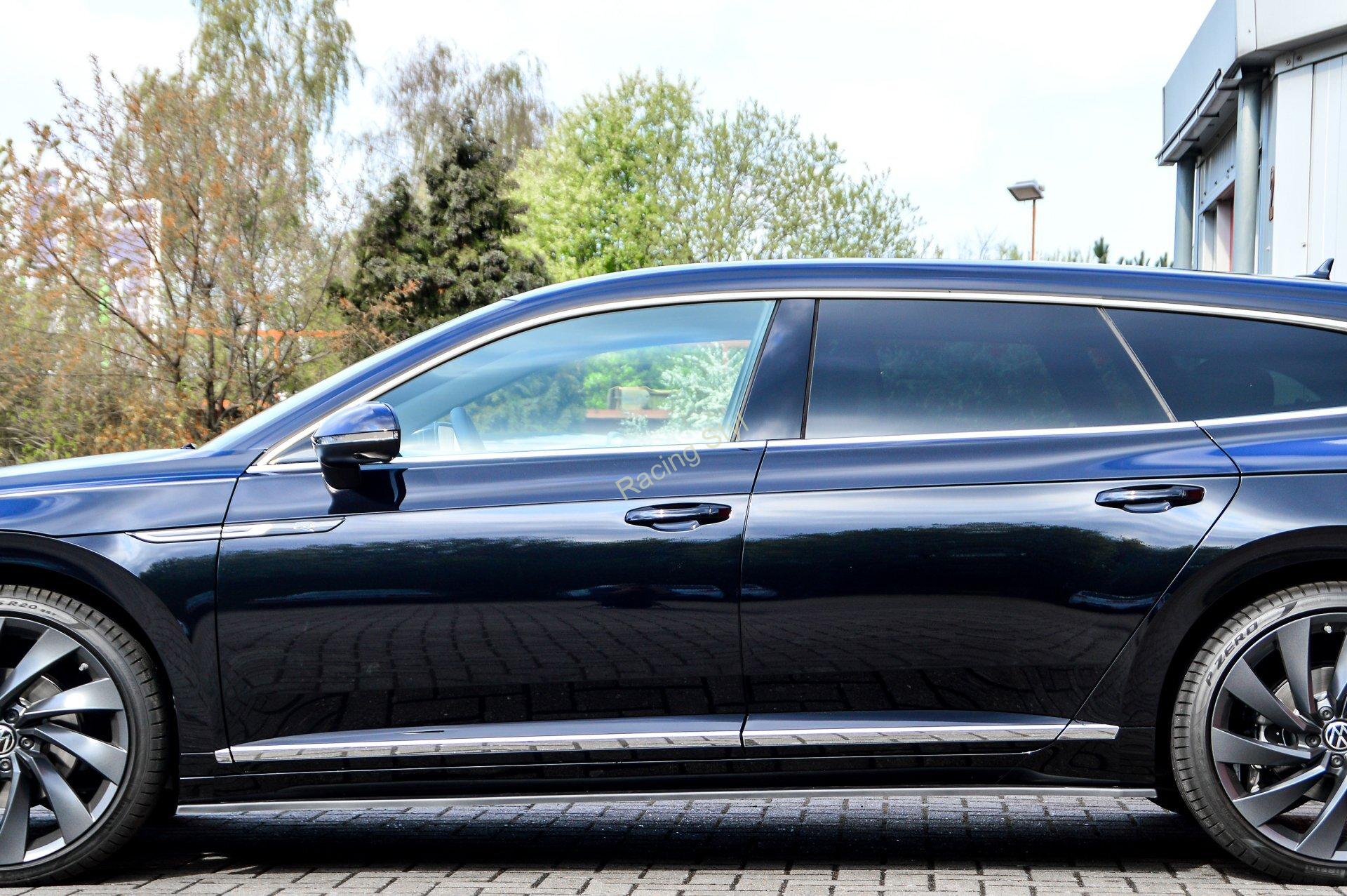 VW Arteon R-Line Facelift spoilery prod boční prahy Glossy Black IN Tuning Lesk.