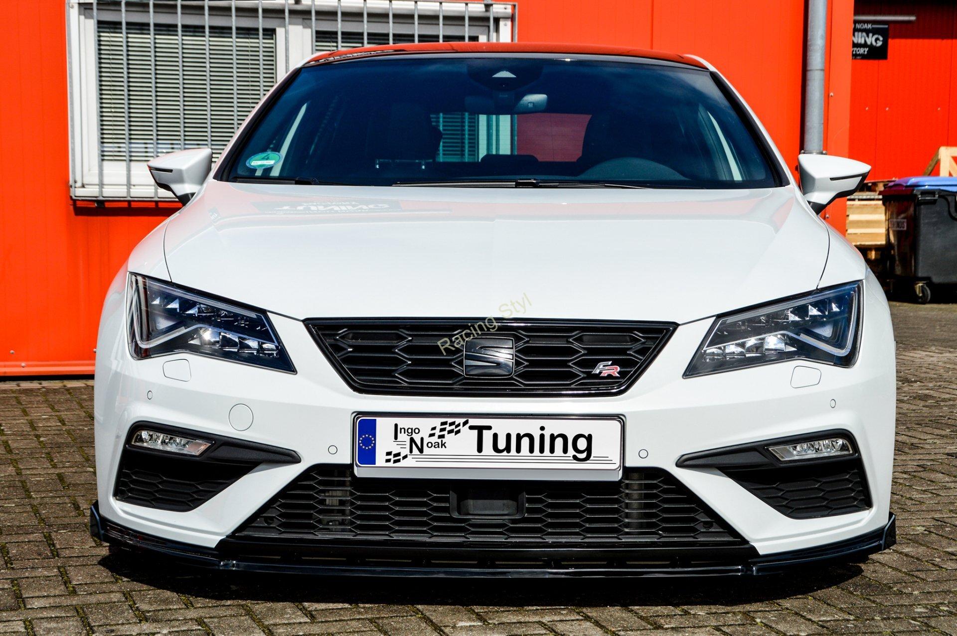 Seat Leon 5F Facelift FR/ Cupra přední spoiler lipa Glossy Black s křidélky IN Tuning