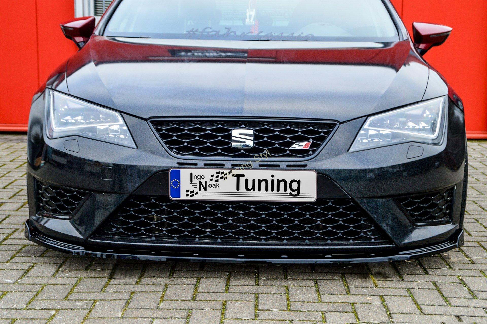 Seat Leon 5F FR/ Cupra přední spoiler lipa Glossy Black s křidélky IN Tuning