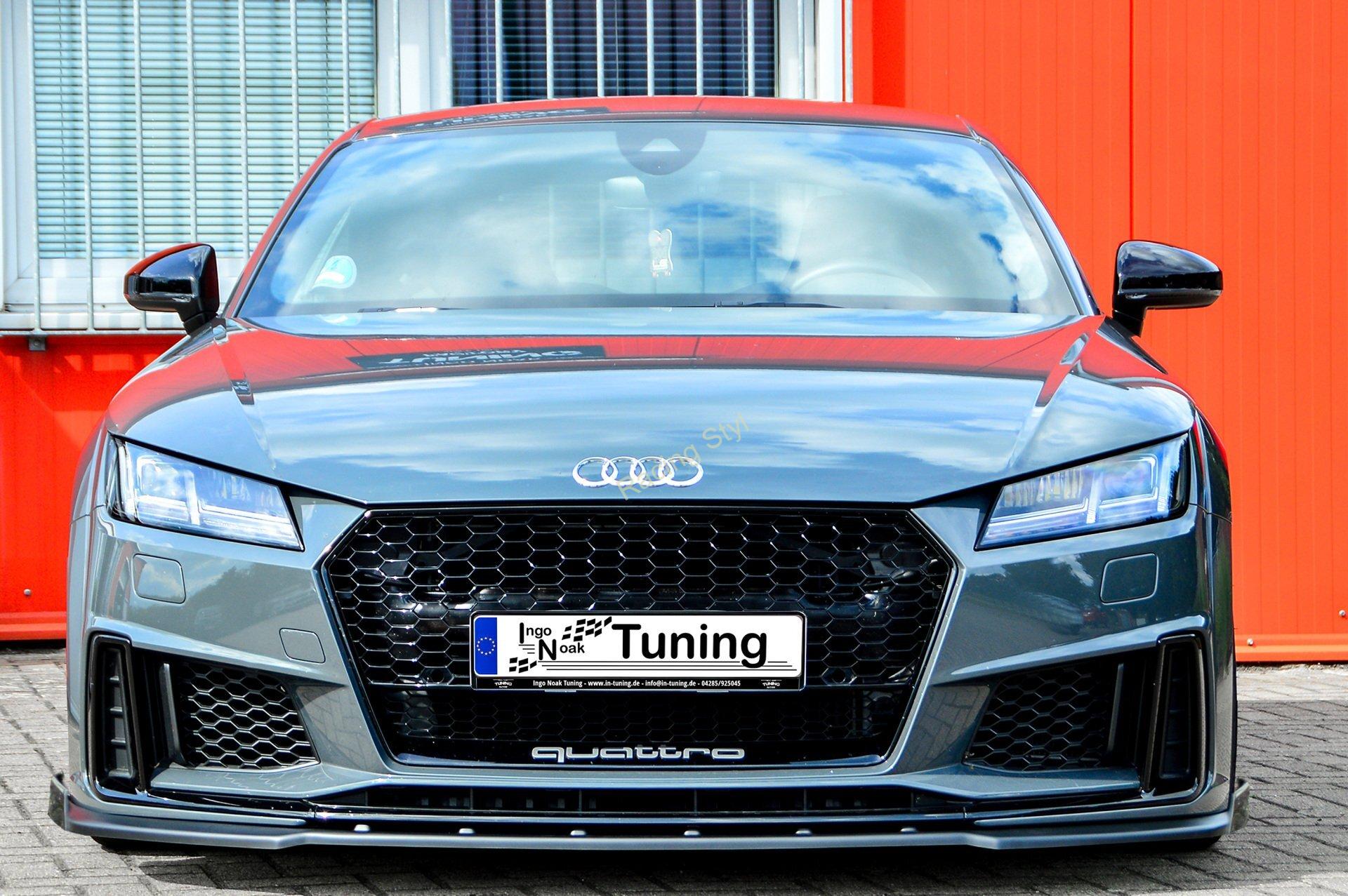Audi TT/ TTS 8S S-Line Facelift přední spoiler lipa Glossy Black s křidélky IN Tuning Lesk.