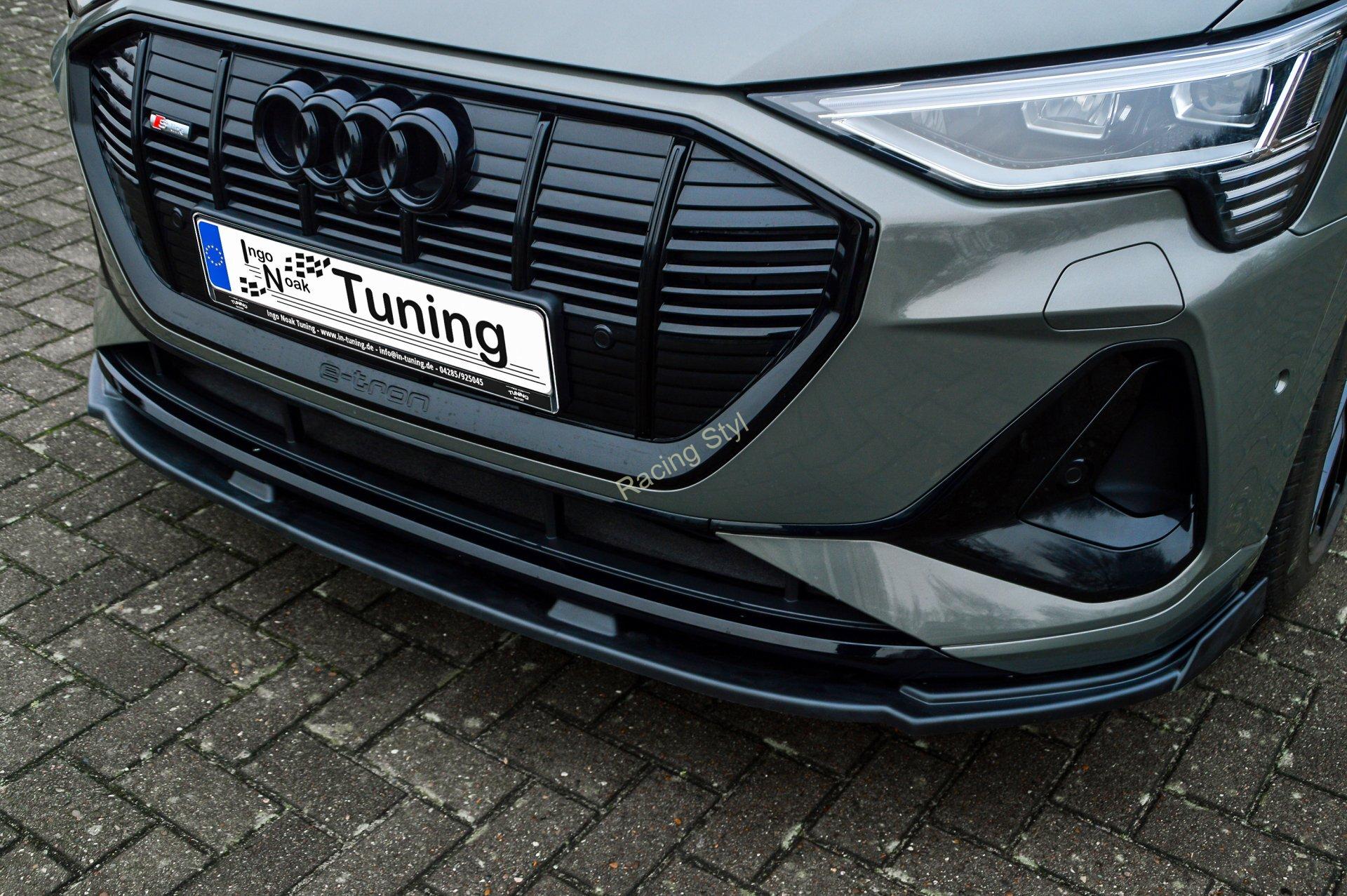 Audi E-Tron Quattro + Sportback S-Line přední spoiler lipa s křidélky IN Tuning Matt.
