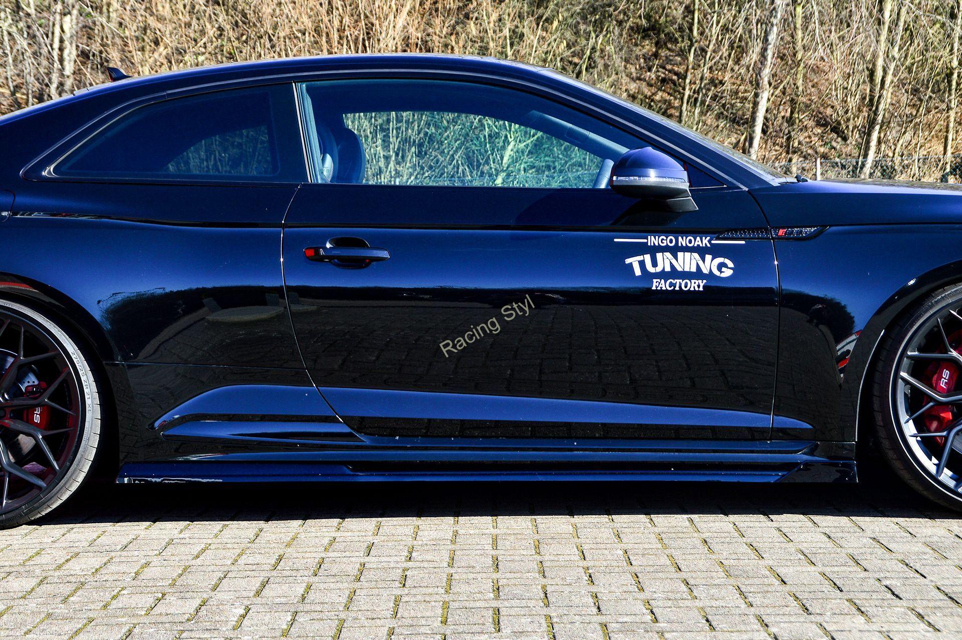 Audi RS5 B9 F5 spoilery s křidélky na boční prahy IN Tuning Matt.