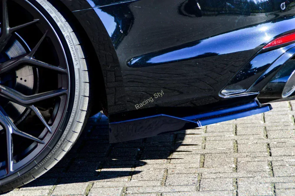 Audi RS5 B9 F5 boční spoilery na zadní nárazník s křidélky Glossy Black IN Tuning Lesk.