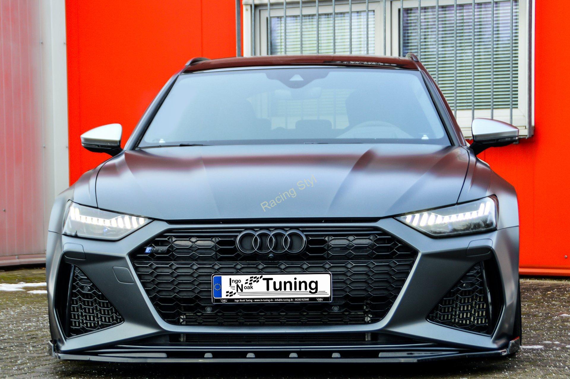 Audi RS6 C8 přední spoiler lipa s křidélky IN Tuning Matt.