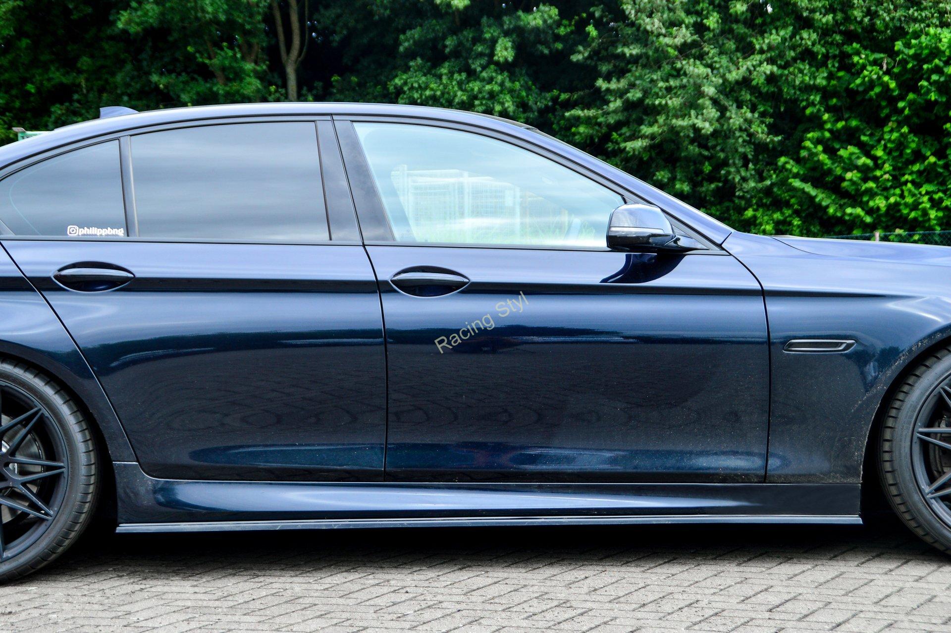 BMW 5 M-Paket a M5 F10/F11 spoilery lemy Glossy Black pod boční prahy IN Tuning Lesk.
