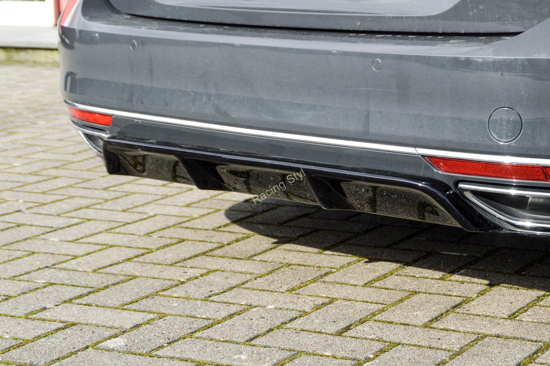 VW Passat 3G B8 R-Line spoiler na zadní nárazník Glossy Black IN Tuning Lesk.