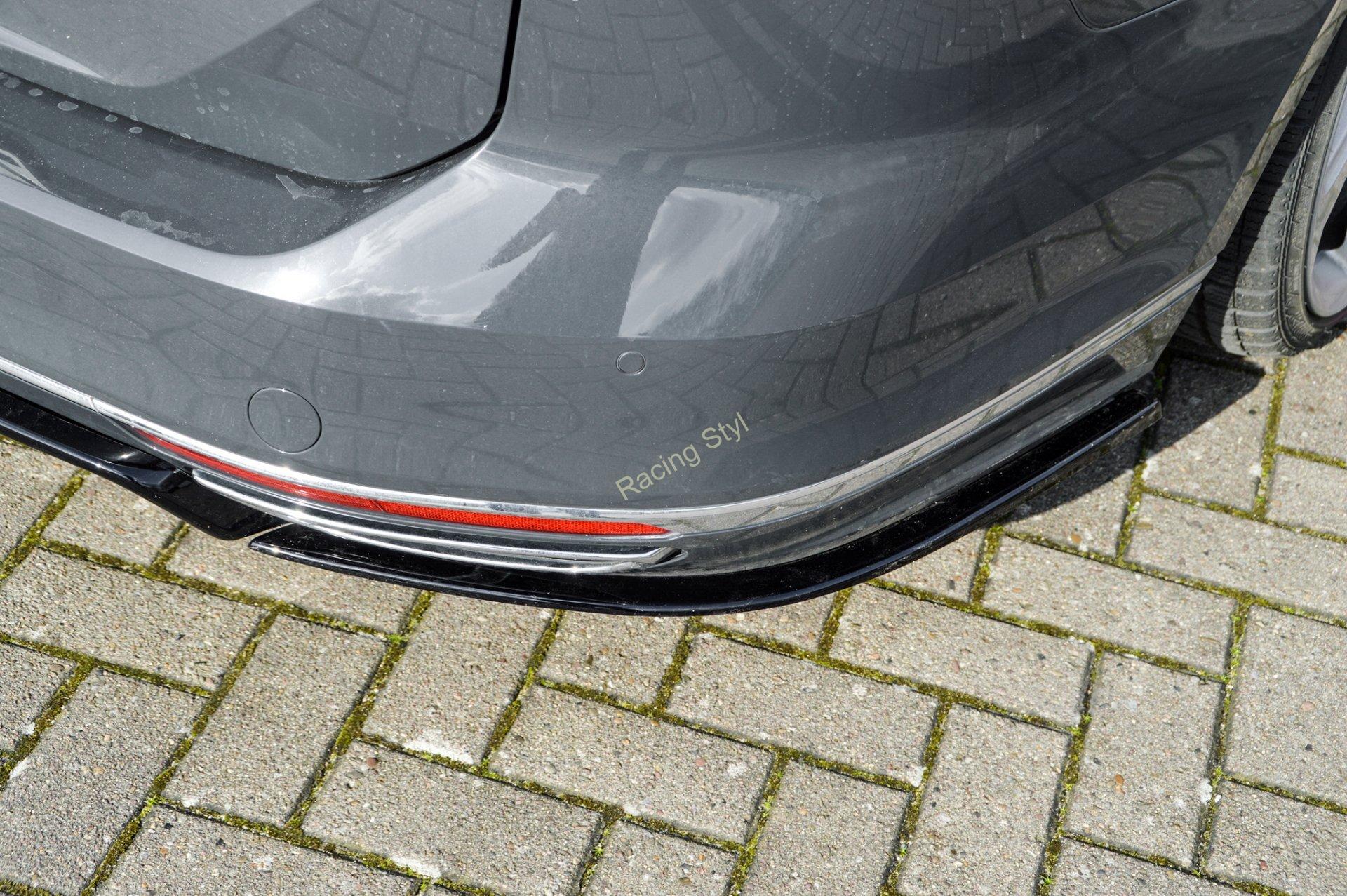 VW Passat 3G B8 R-Line boční spoilery Glossy Black na zadní nárazník IN Tuning Lesk.