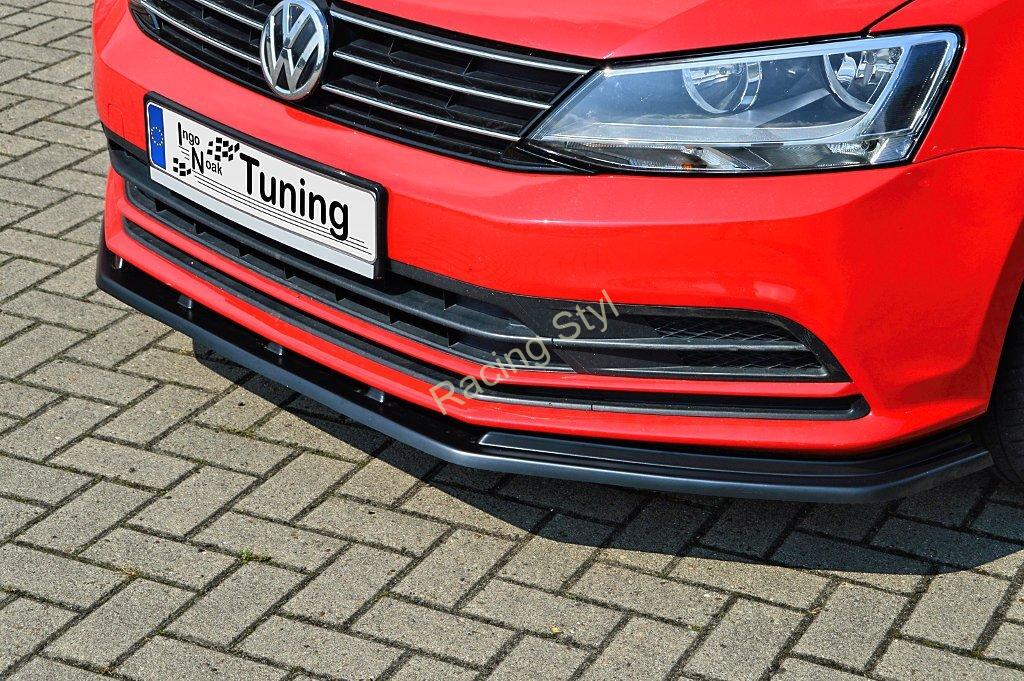 VW Jetta 6 Facelift přední spoiler lipa Glossy Black IN Tuning Lesk.
