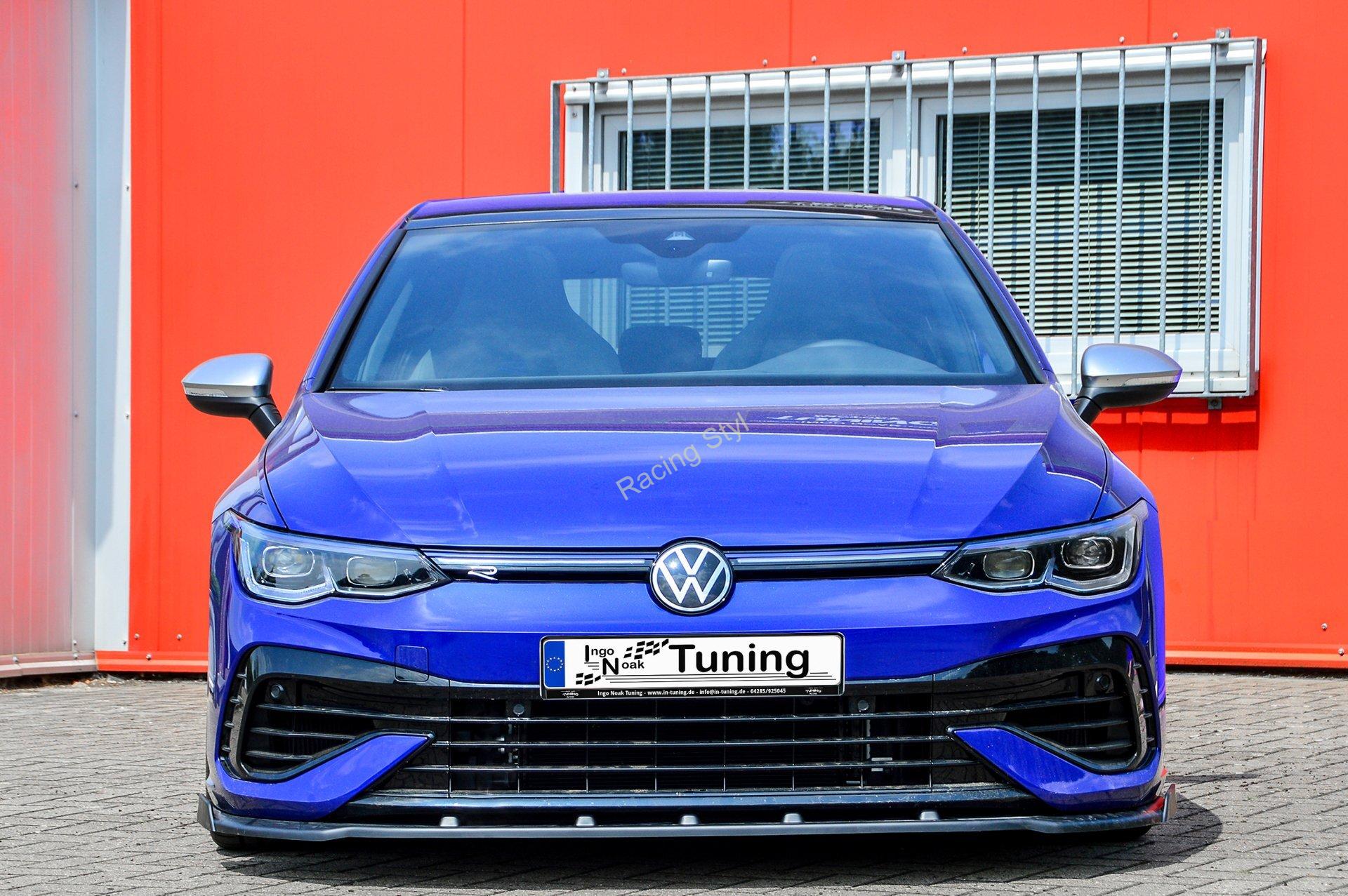 VW Golf 8 R přední spoiler lipa s křidélky IN Tuning Matt.