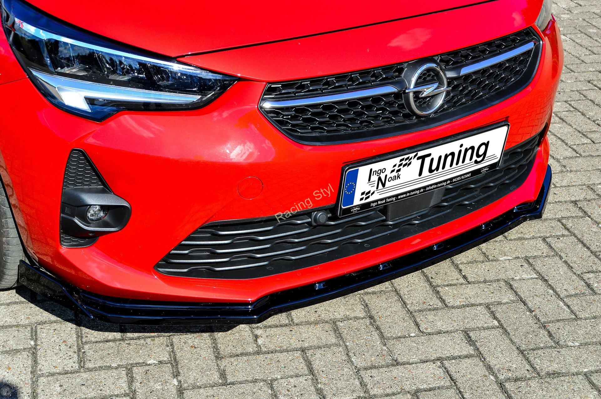 Opel Corsa F GS-Line přední spoiler lipa s křidélky IN Tuning Matt.