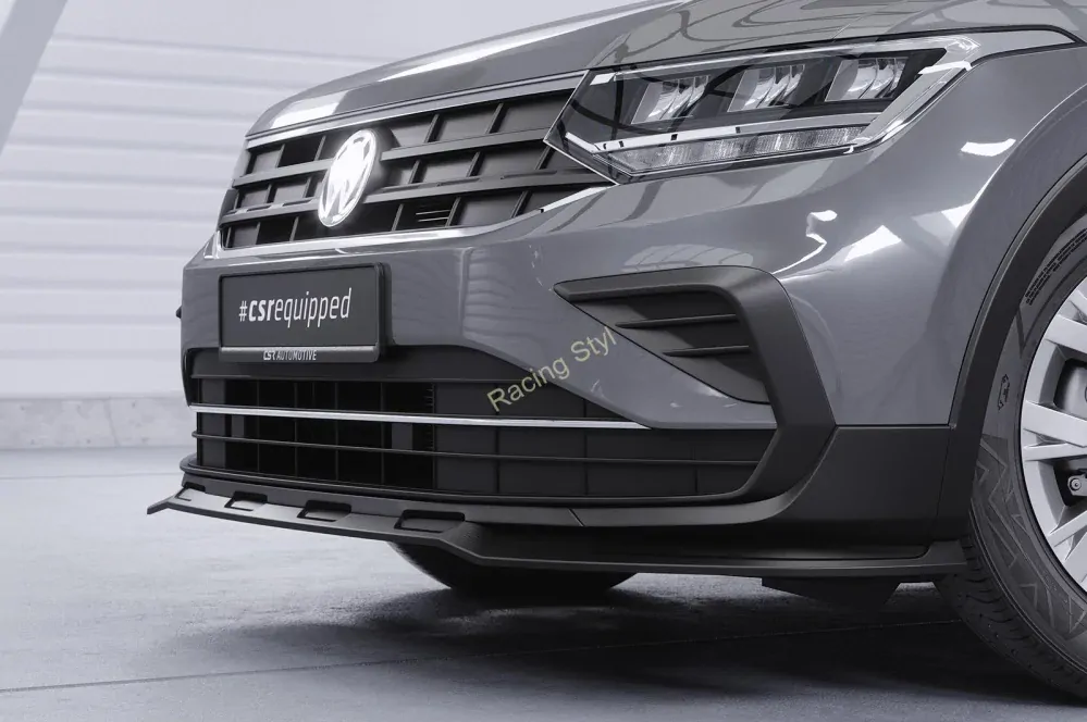 VW Tiguan 2 Facelift přední spoiler lipa Glossy Black CSR Lesk
