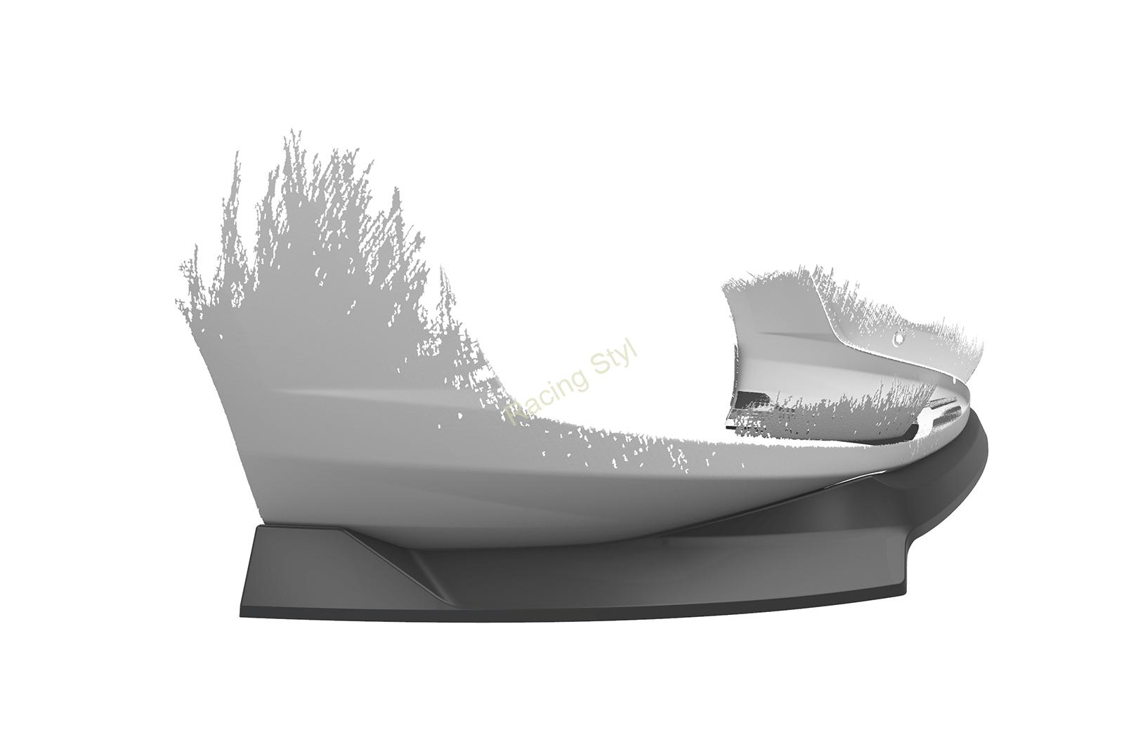 Ford Transit MK7 Custom přední spoiler lipa Glossy Black CSR Lesk.