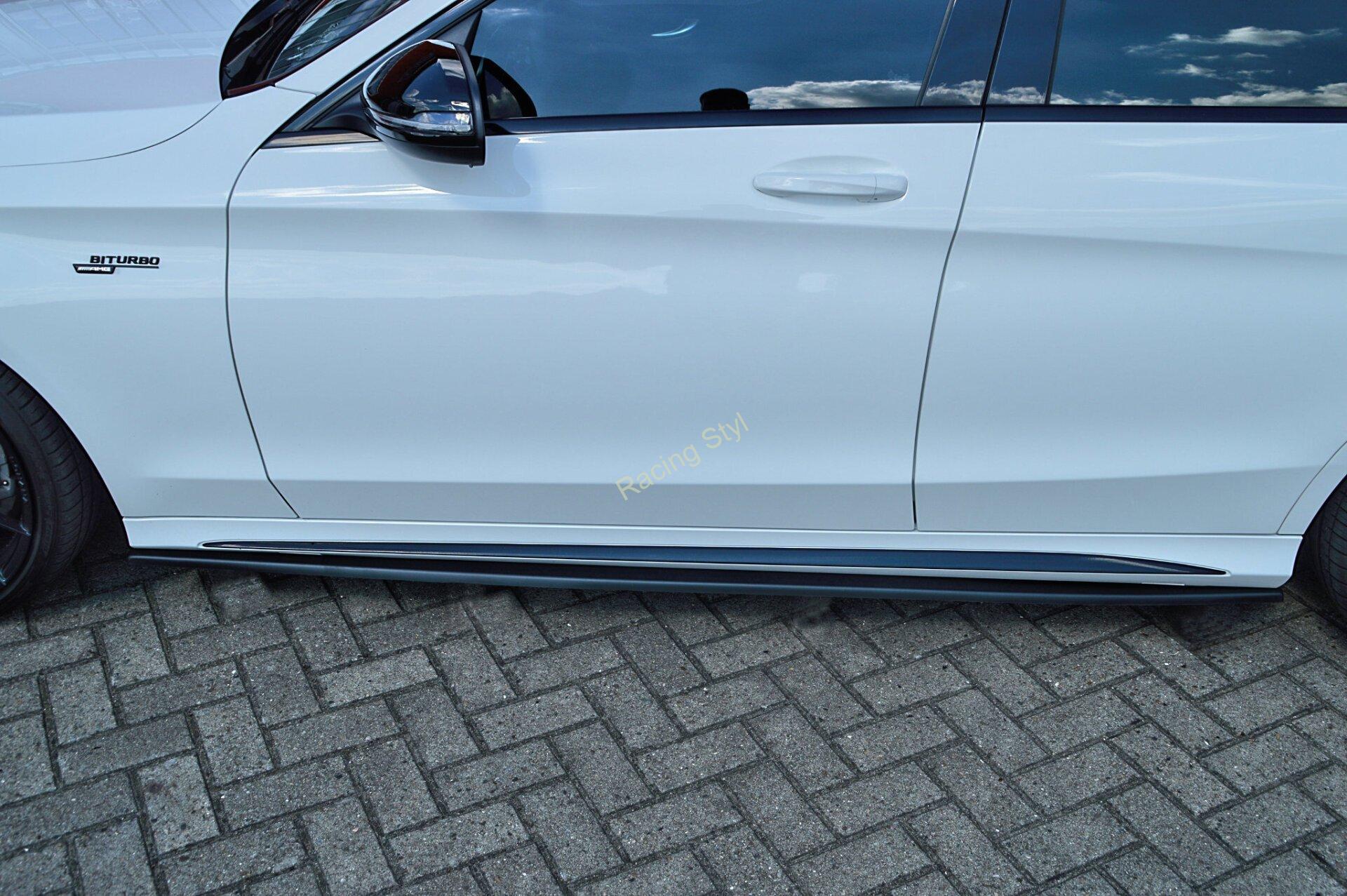 Mercedes Benz W205 C43 AMG spoilery pod boční prahy IN Tuning Matt.