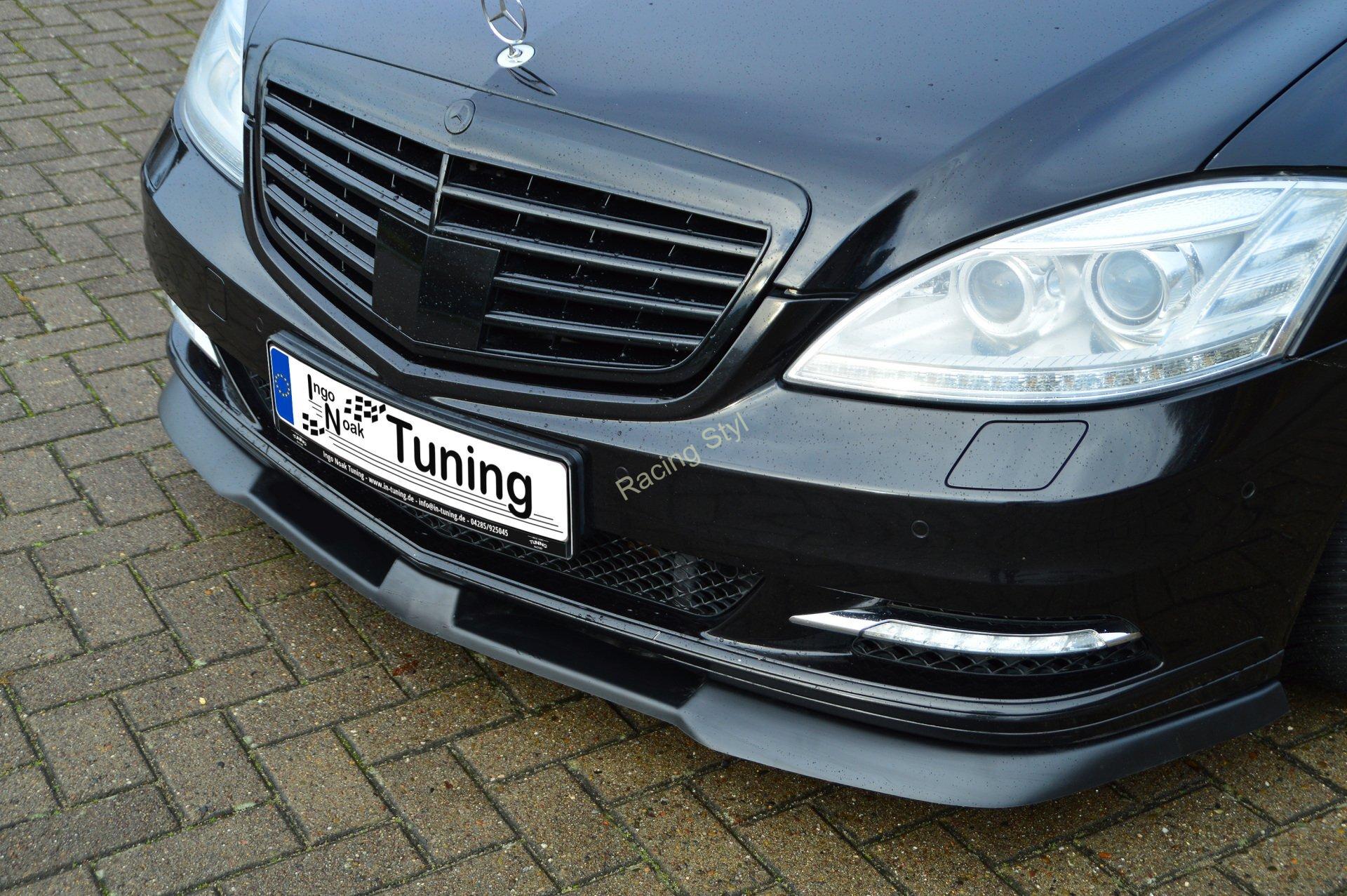Mercedes Benz S W221/V221 přední spoiler Glossy Black IN Tuning Lesk.