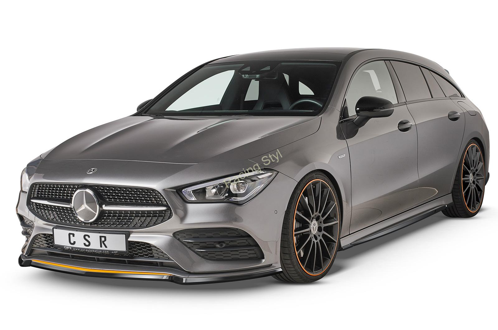 Mercedes Benz CLA C118/X118 AMG-Line přední spoiler lipa Glossy Black CSR Lesk.