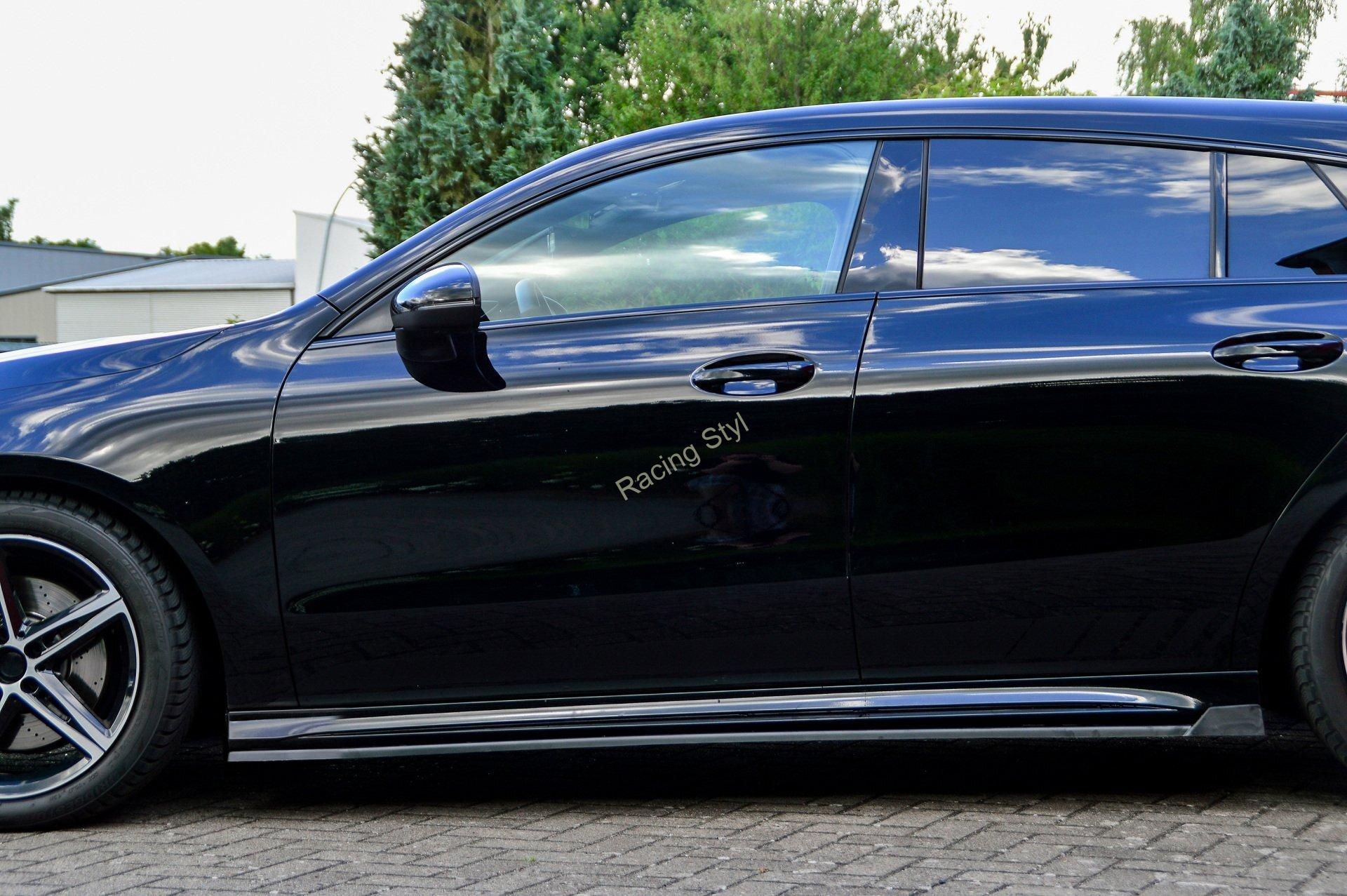 Mercedes Benz CLA X118/C118 AMG-Line nástavce pod boční prahy s křidélky IN Tuning Matt.