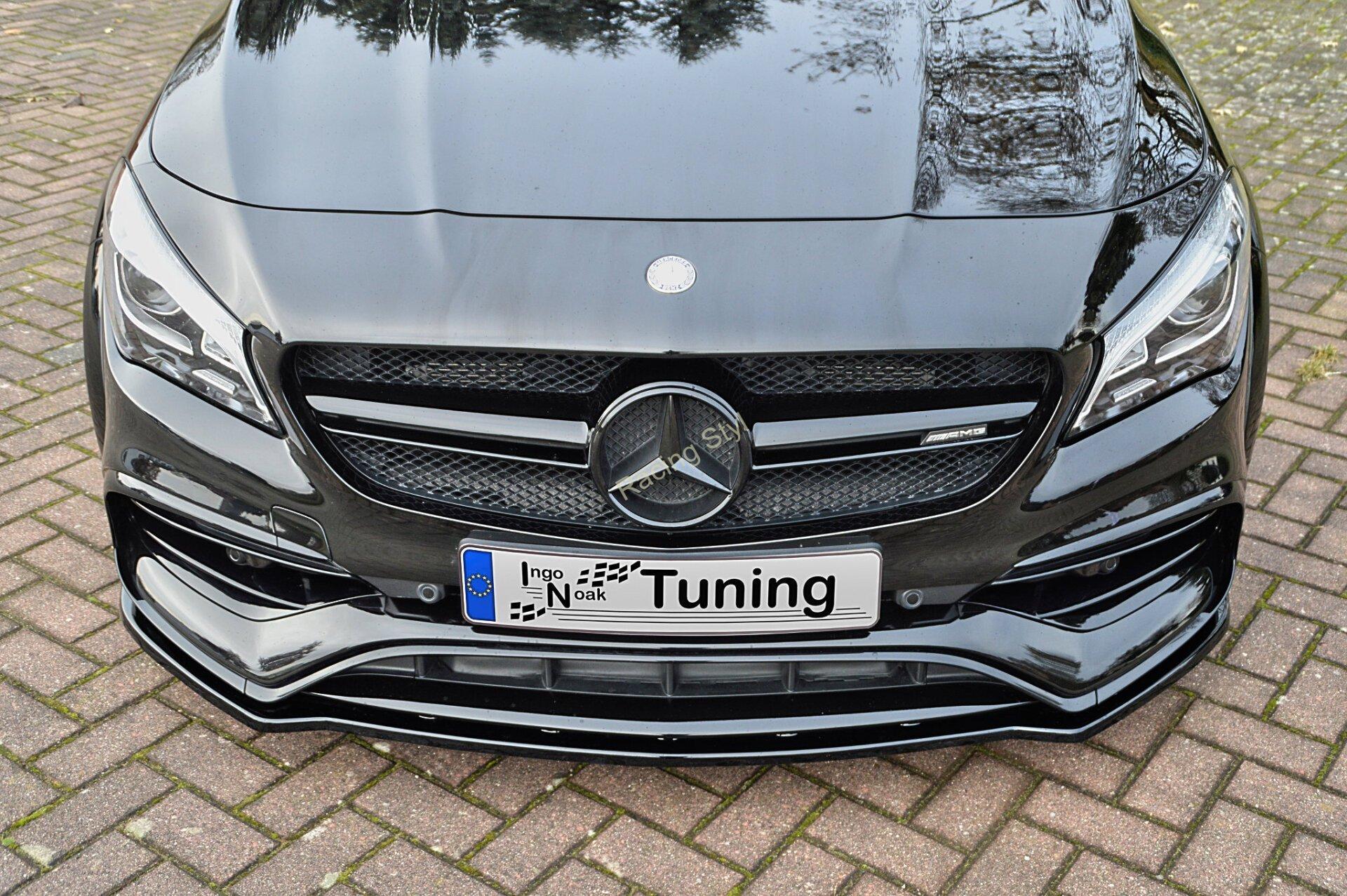 Mercedes CLA 45 AMG C117 + Shooting Brake přední spoiler lipa Glossy Black IN Tuning Lesk.