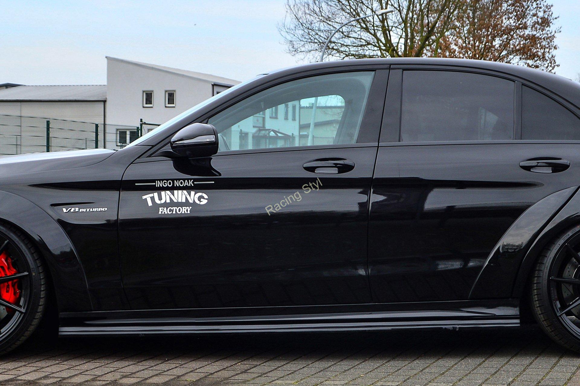 Mercedes Benz C C63AMG+S nástavce na boční prahy IN Tuning Matt.