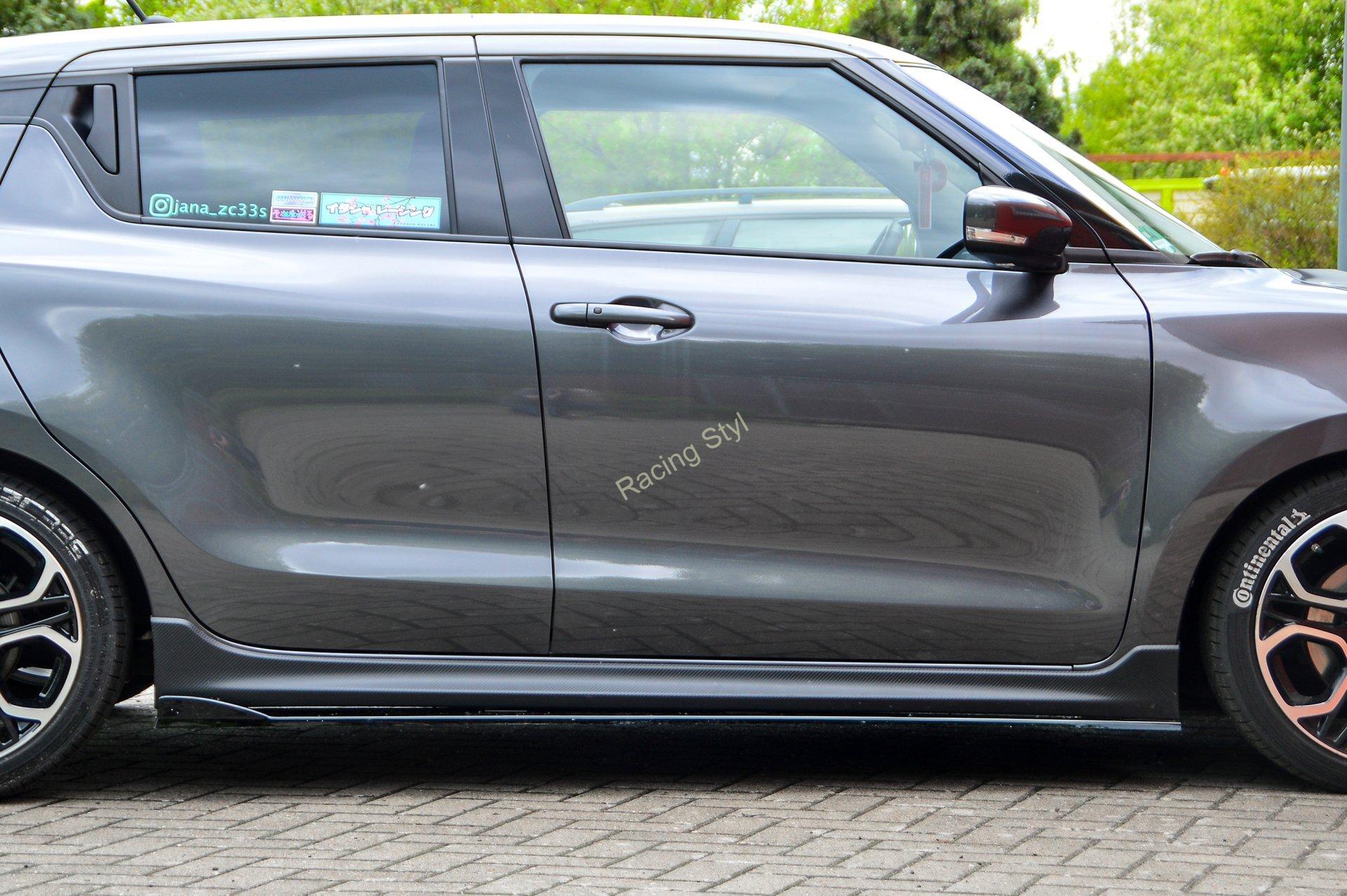 Suzuki Swift Sport RZ/AZ nástavce na boční prahy s křidélkem IN Tuning Matt.