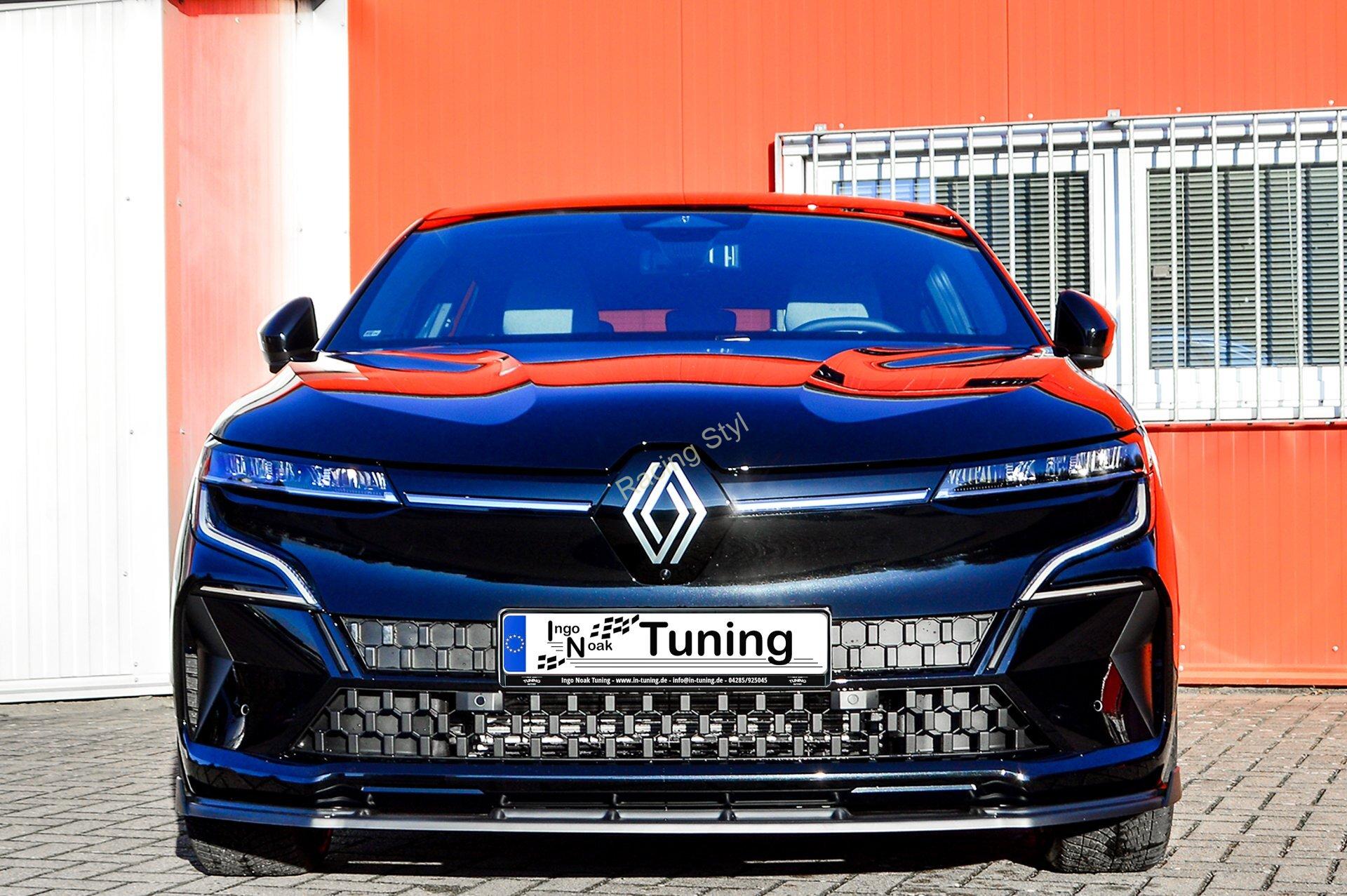 Renault Megane E-Tech RCB přední spoiler lipa Glossy Black s křidélky IN Tuning Lesk.