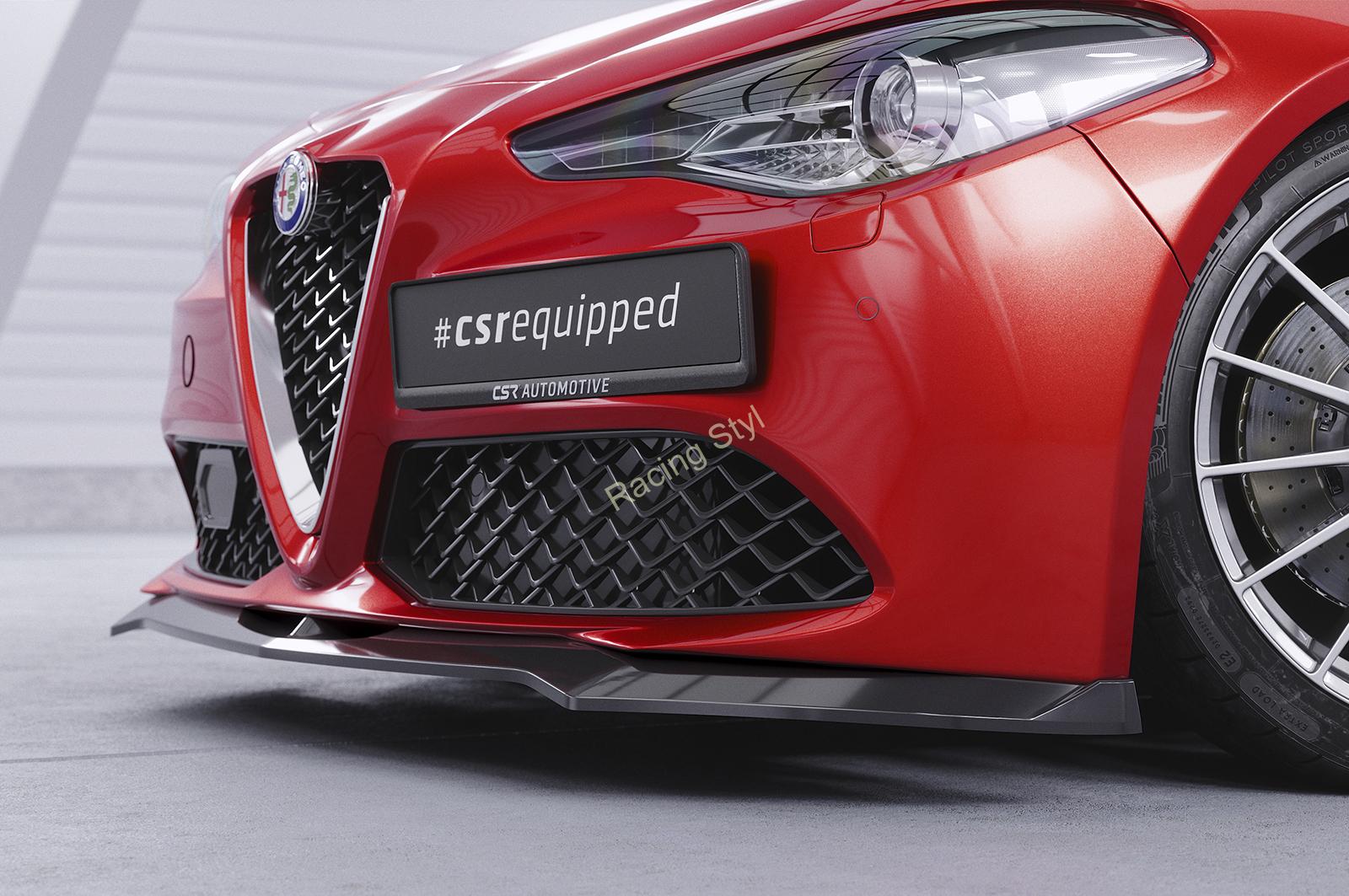 Alfa Romeo Giulia 952 Veloce přední spoiler lip Glossy Black CSR Lesk