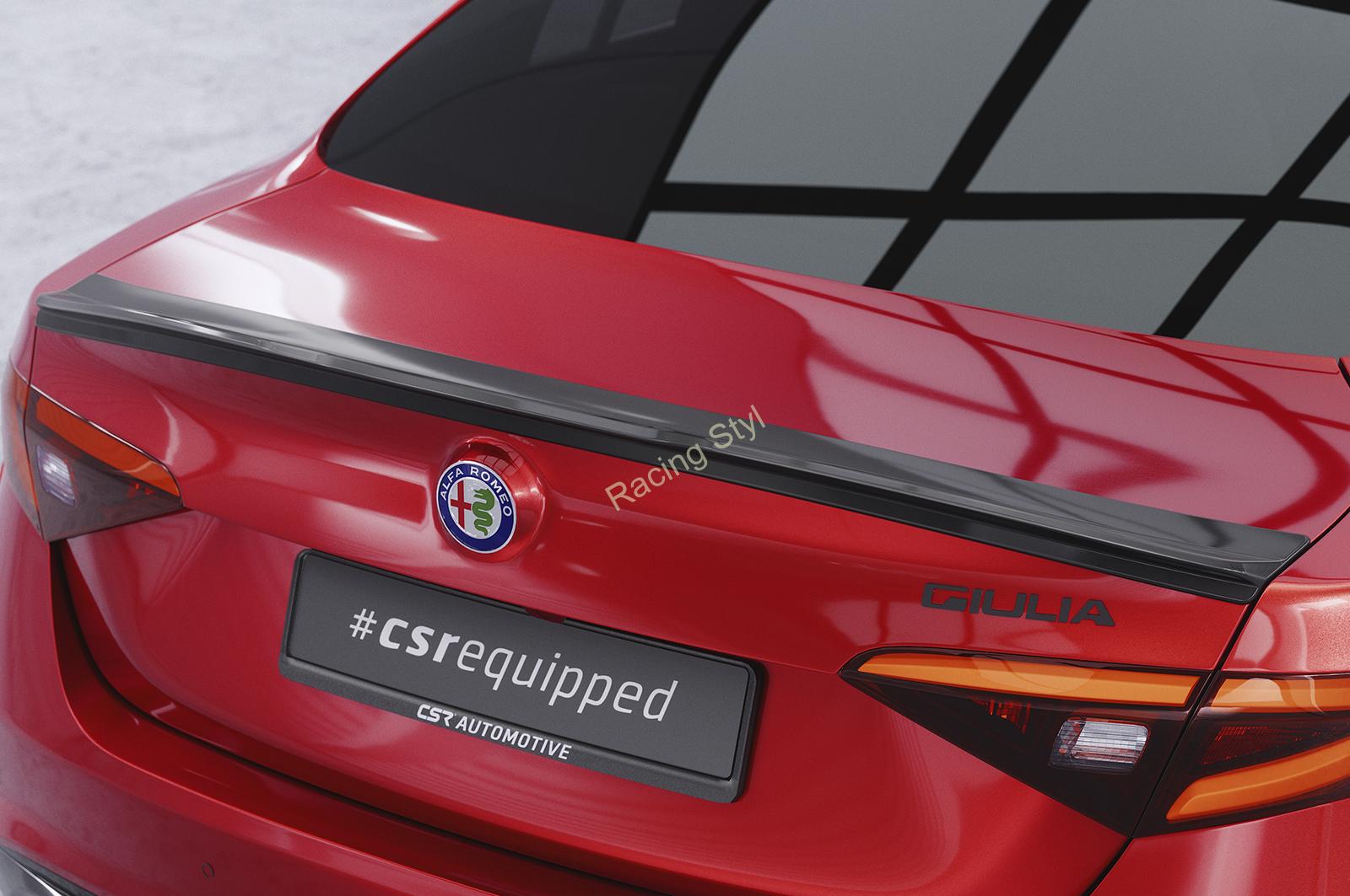 Alfa Romeo Giulia (Typ 952) spoiler na víko kufru Glossy Black CSR Lesk.
