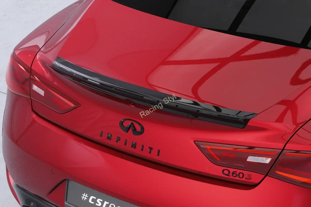 Infiniti Q60 spoiler na víko kufru Glossy Black CSR Lesk.