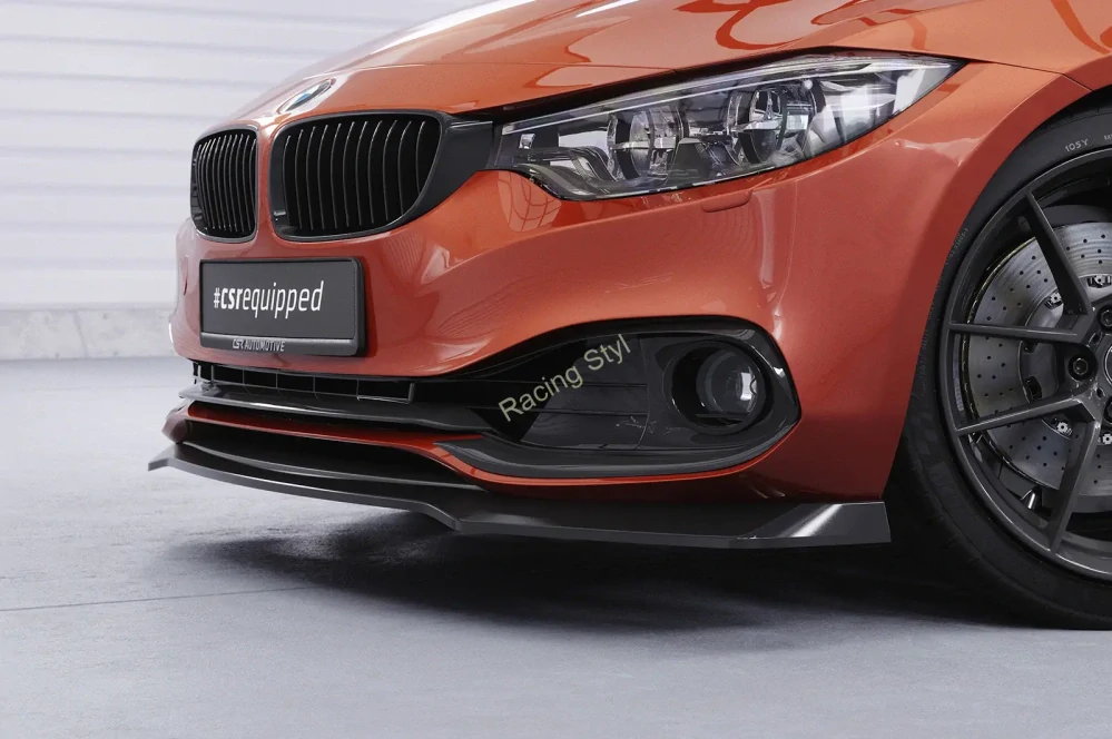 BMW 4 F36 Gran Coupe přední spoiler lipa Glossy Black CSR Lesk
