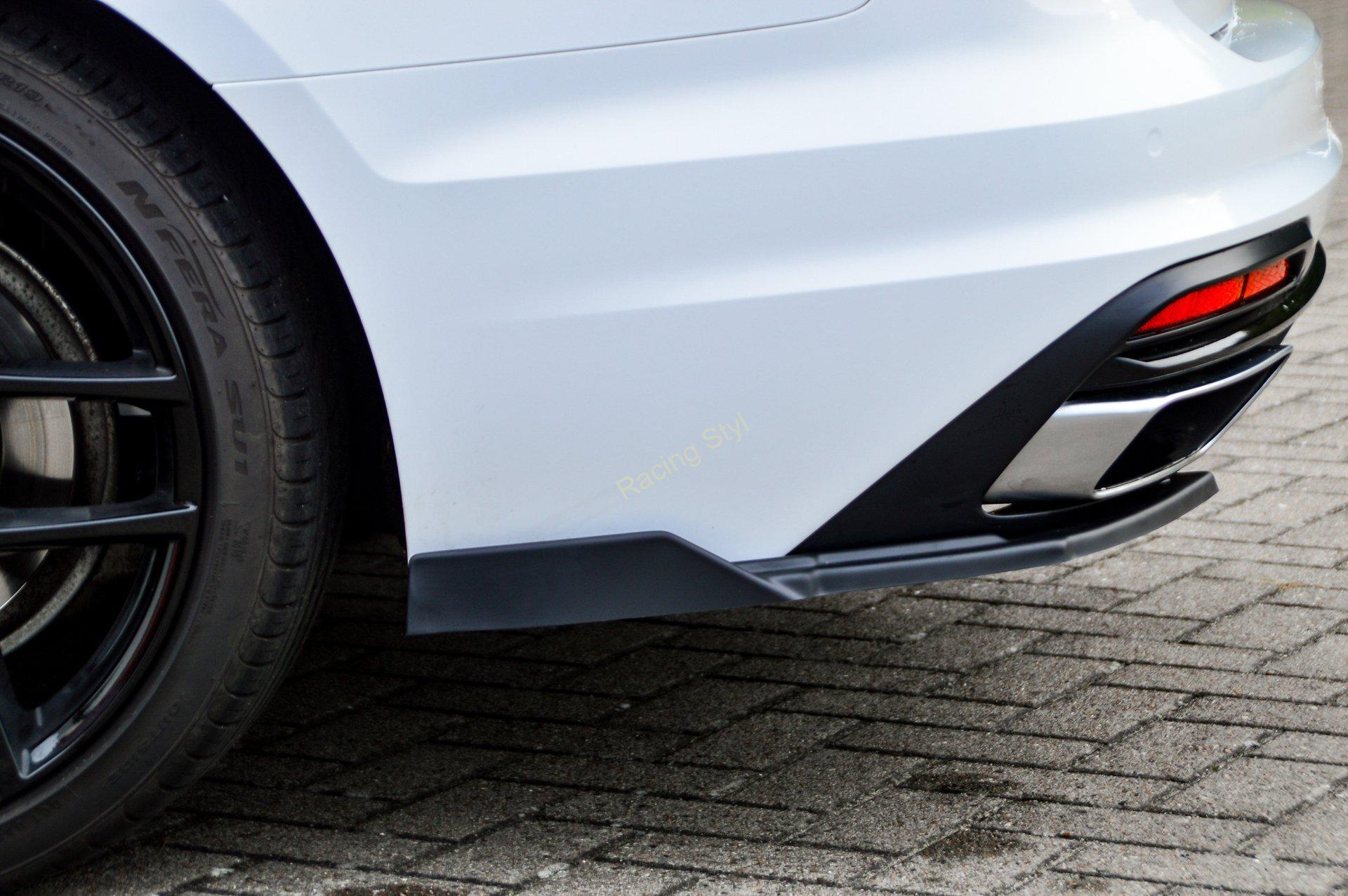 Audi A4 B9 Avant Facelift boční spoilery na zadní nárazník Glossy Black s křidélky IN Tuning Lesk.