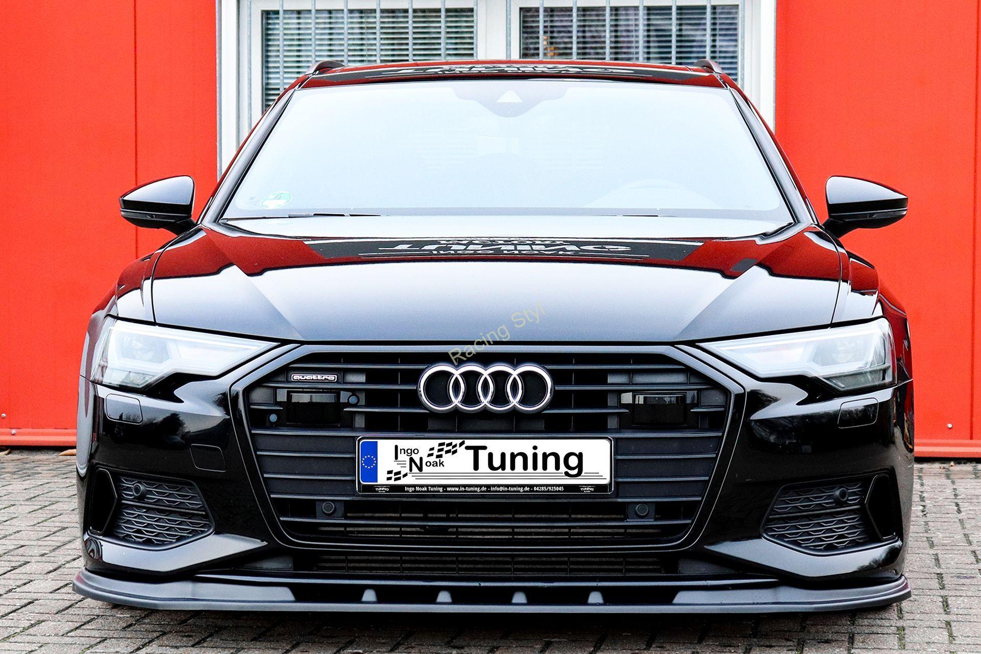 Audi A6 4K C8 přední spoiler lipa Glossy Black IN Tuning Lesk.