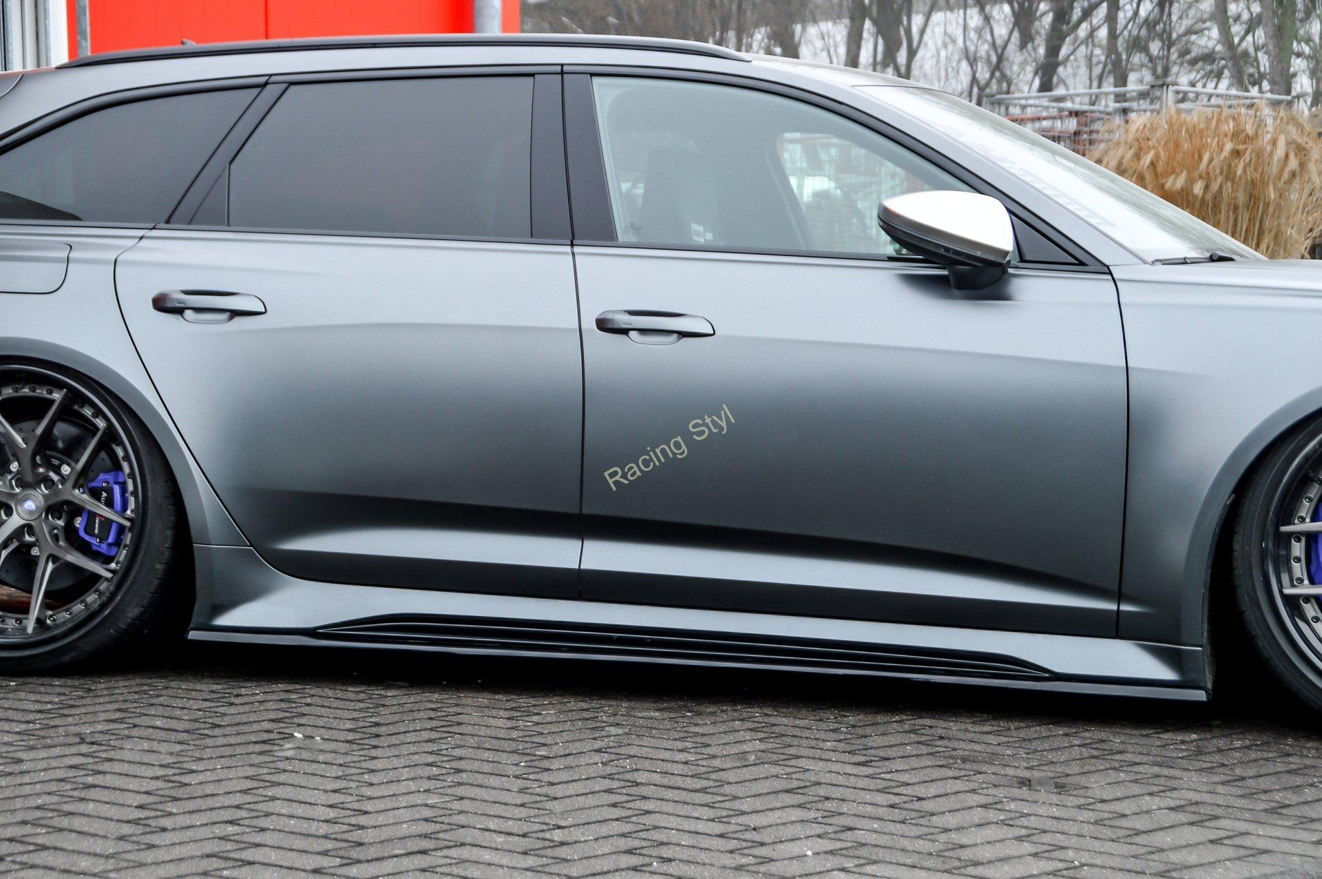 Audi RS7 C8 nástavce na boční prahy Glossy Black IN Tuning Lesk.