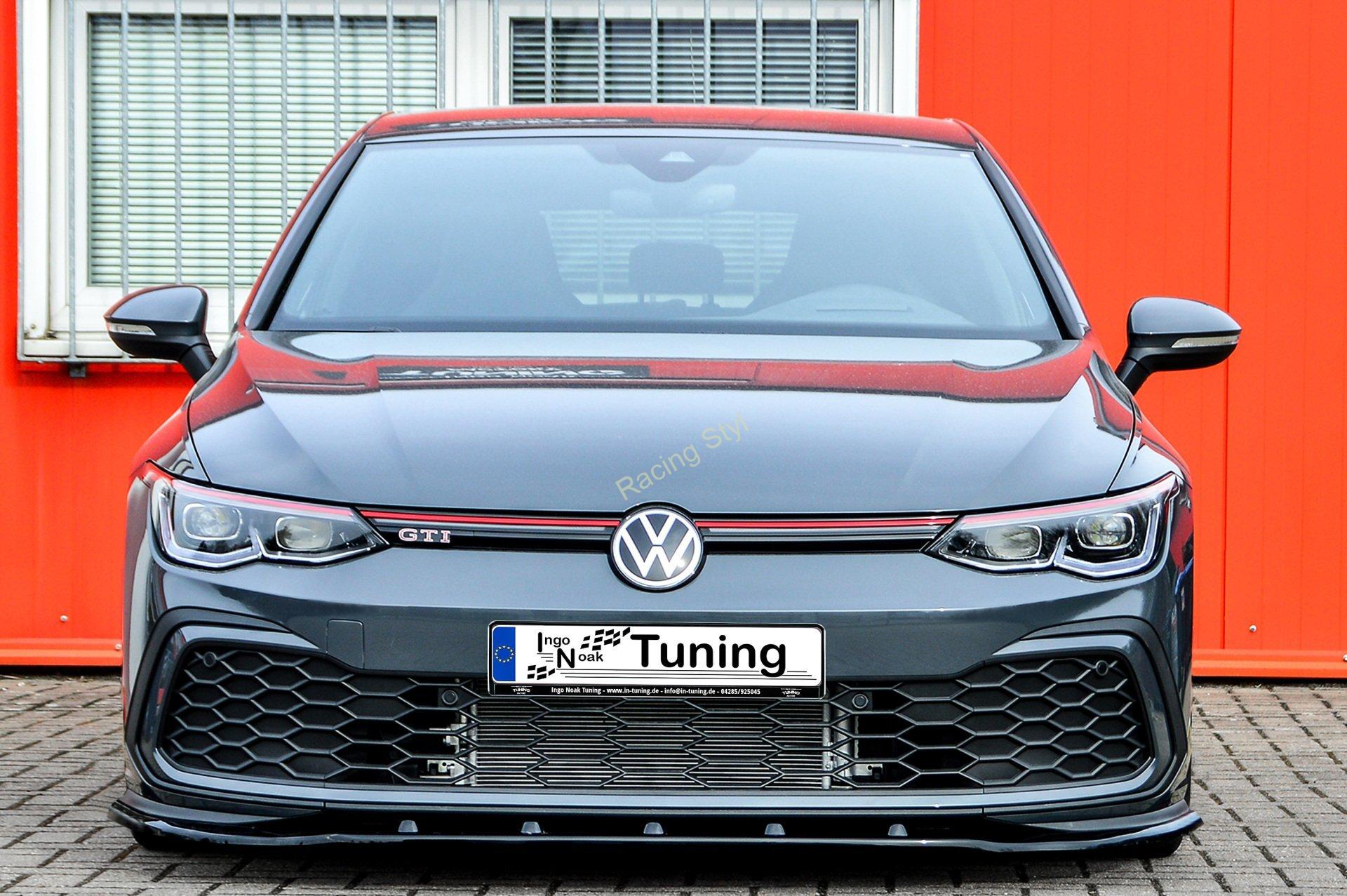 VW Golf 8 GTI/ GTD přední spoiler lipa Glossy Black IN Tuning Lesk.
