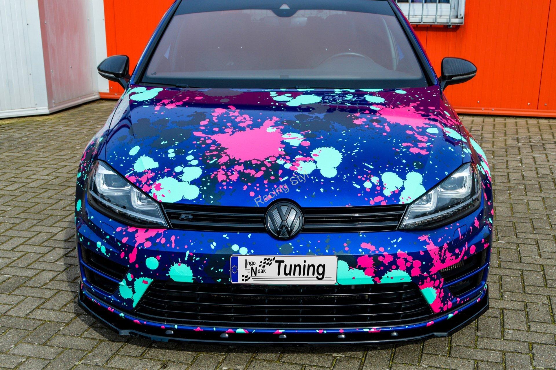 VW Golf 7 R/ R-Line AU přední spoiler lipa IN Tuning Matt.